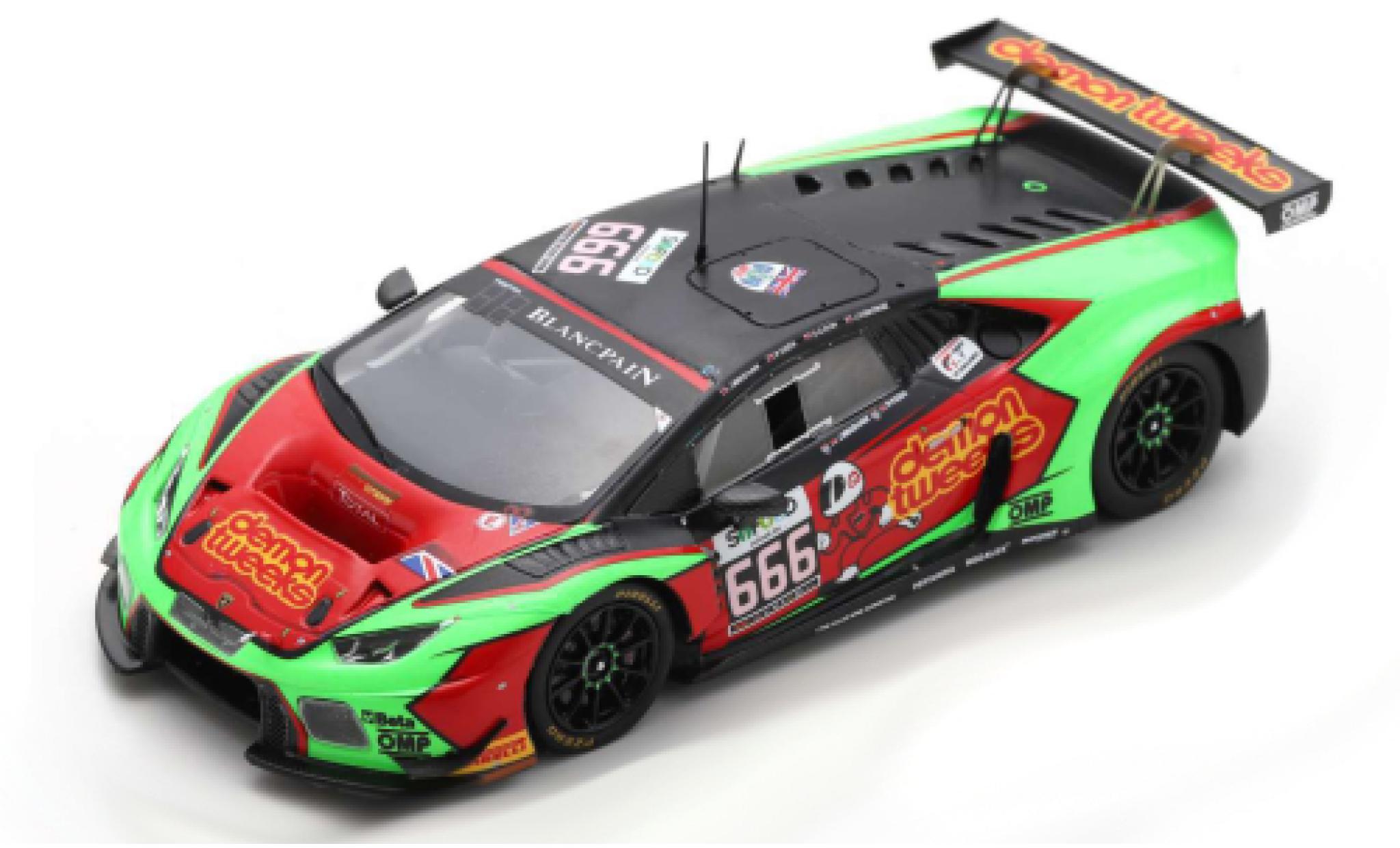 Lamborghini Huracan 1/43 Spark GT3 No.666 Barwell Motorsport Demon Tweeks 24h Spa 2016 J.Minshaw/P.Keen/O.Gavin/J.Osborne modelauto