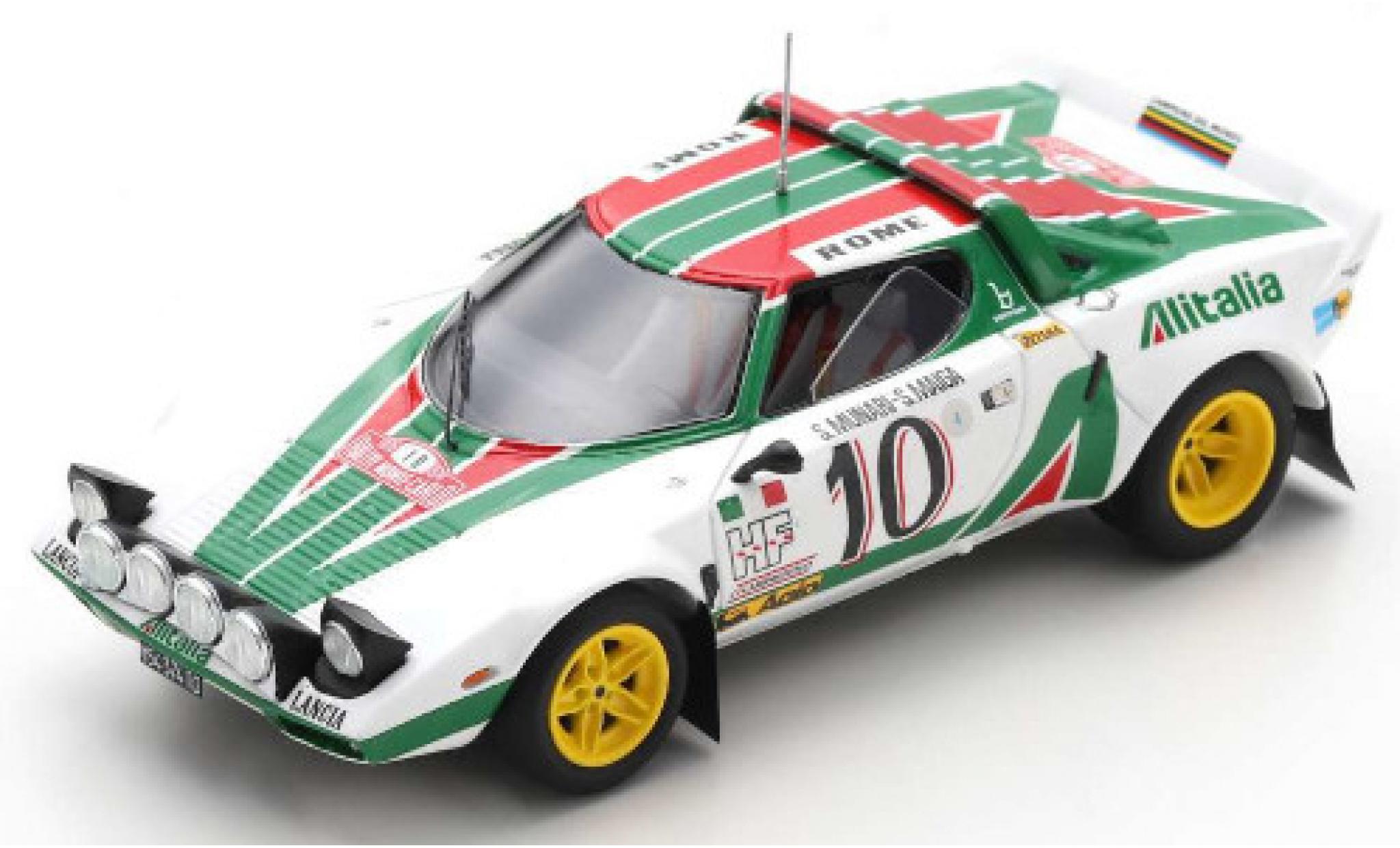 Lancia Stratos 1/43 Spark HF No.10 Alitalia Rallye WM Rallye Monte Carlo 1976 S.Munari/S.Maiga modelauto