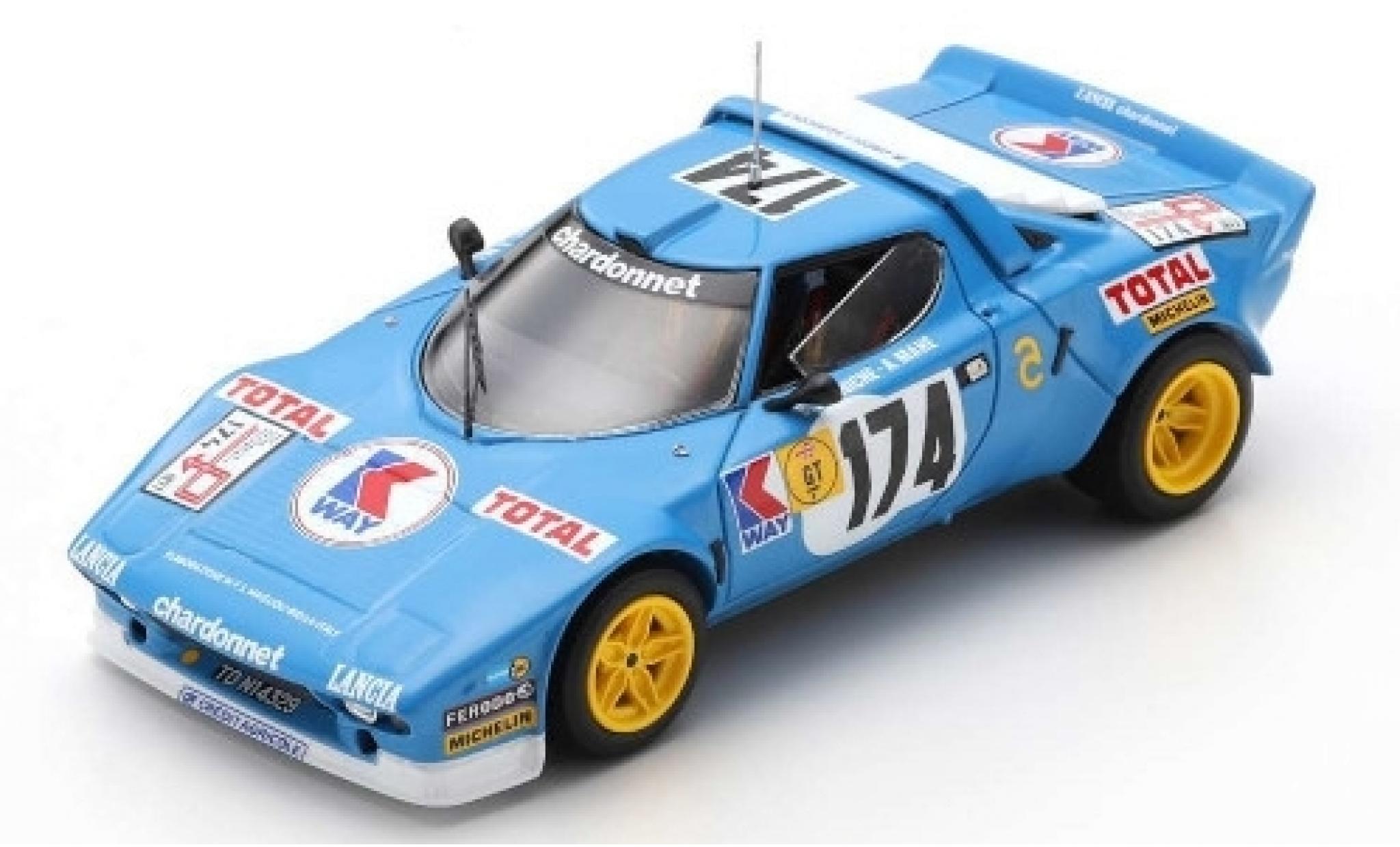 Lancia Stratos 1/43 Spark HF No.174 Chardonnet KWay Tour de France Auto 1977 B.Darniche/A.Mahe modelauto