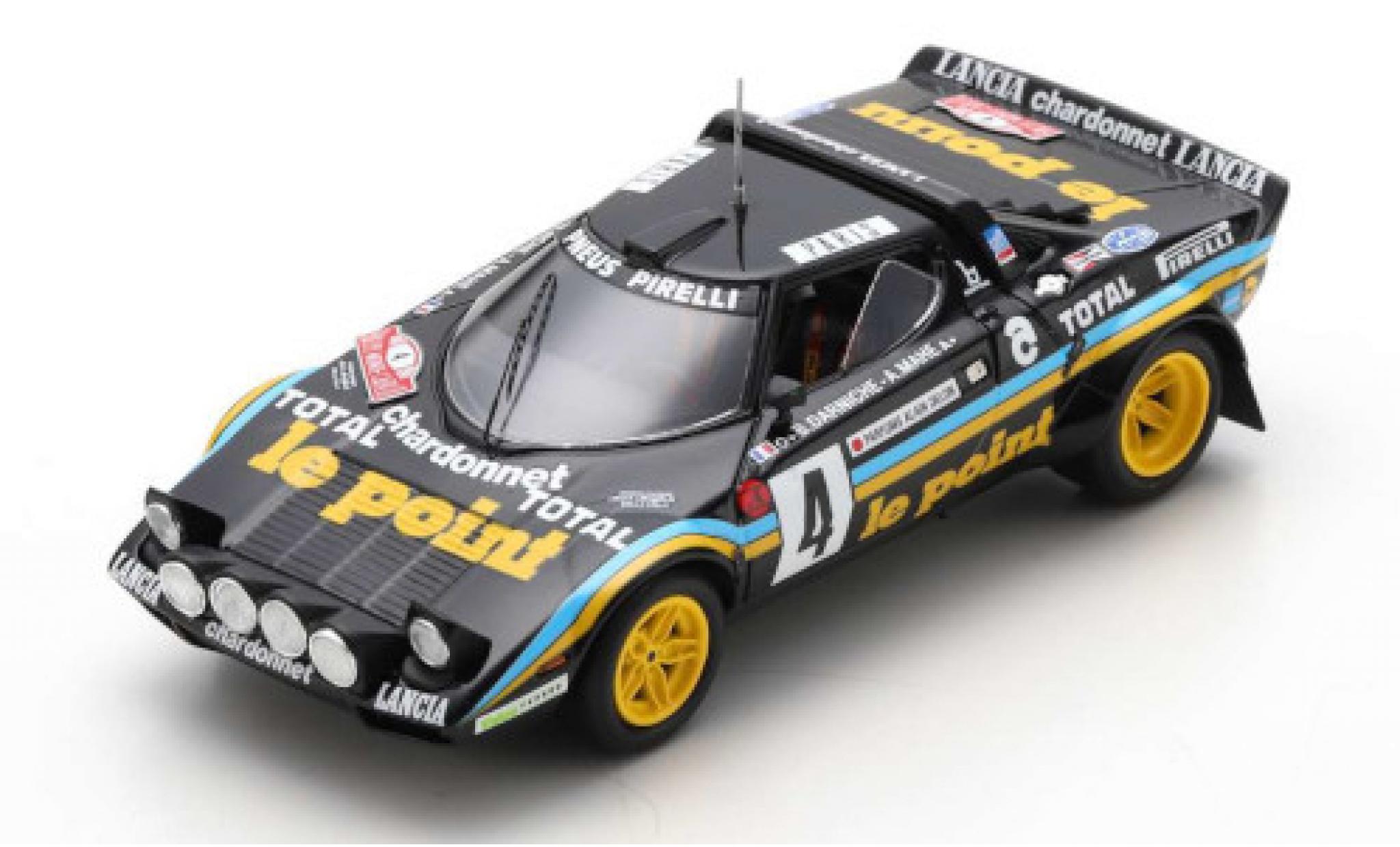 Lancia Stratos 1/43 Spark HF No.4 Le Point Rallye WM Rallye Monte Carlo 1981 B.Darniche/A.Mahe modelauto