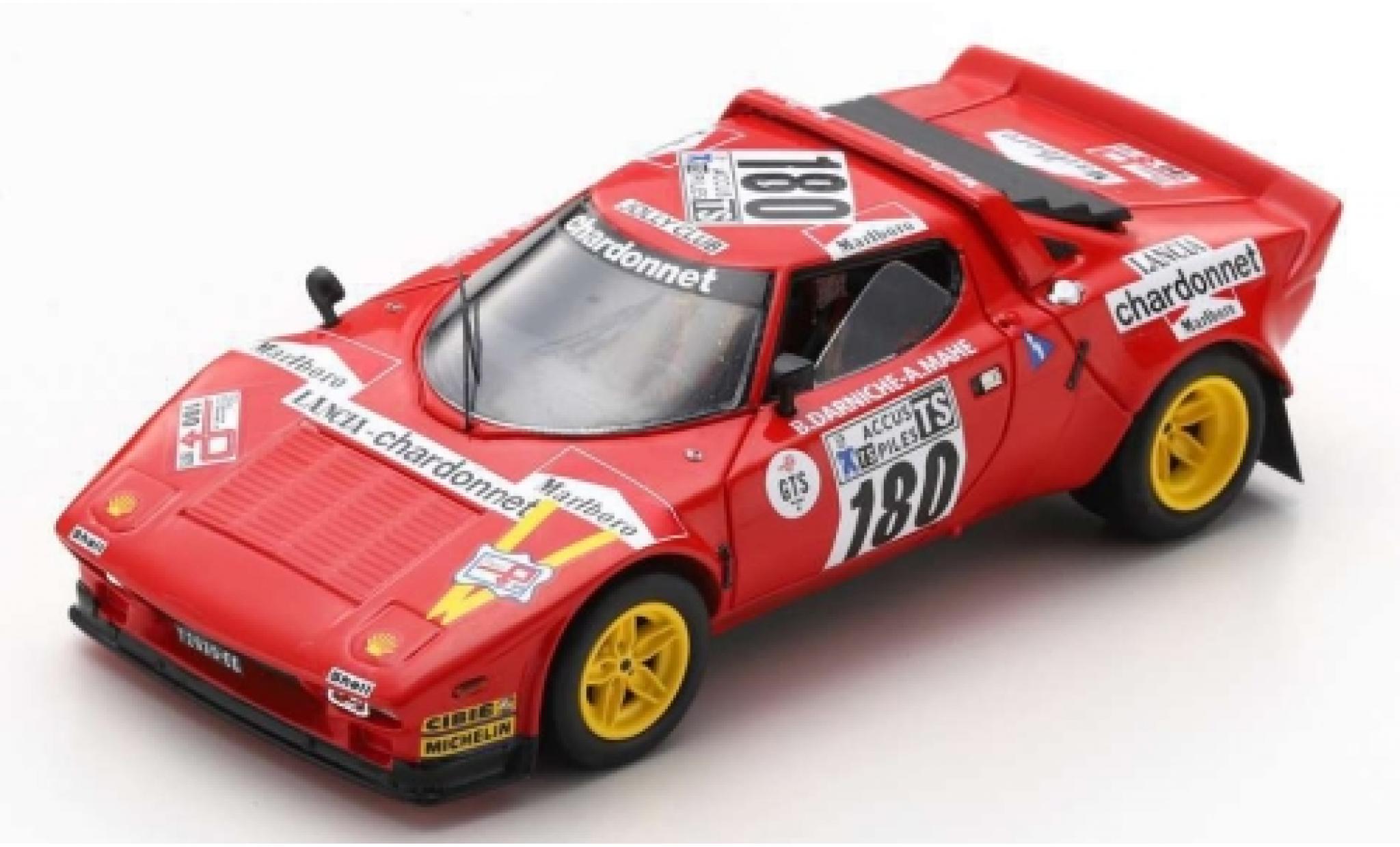 Lancia Stratos 1/43 Spark No.180 Chardonnet Tour de France Auto 1975 B.Darniche/A.Mahe modelauto