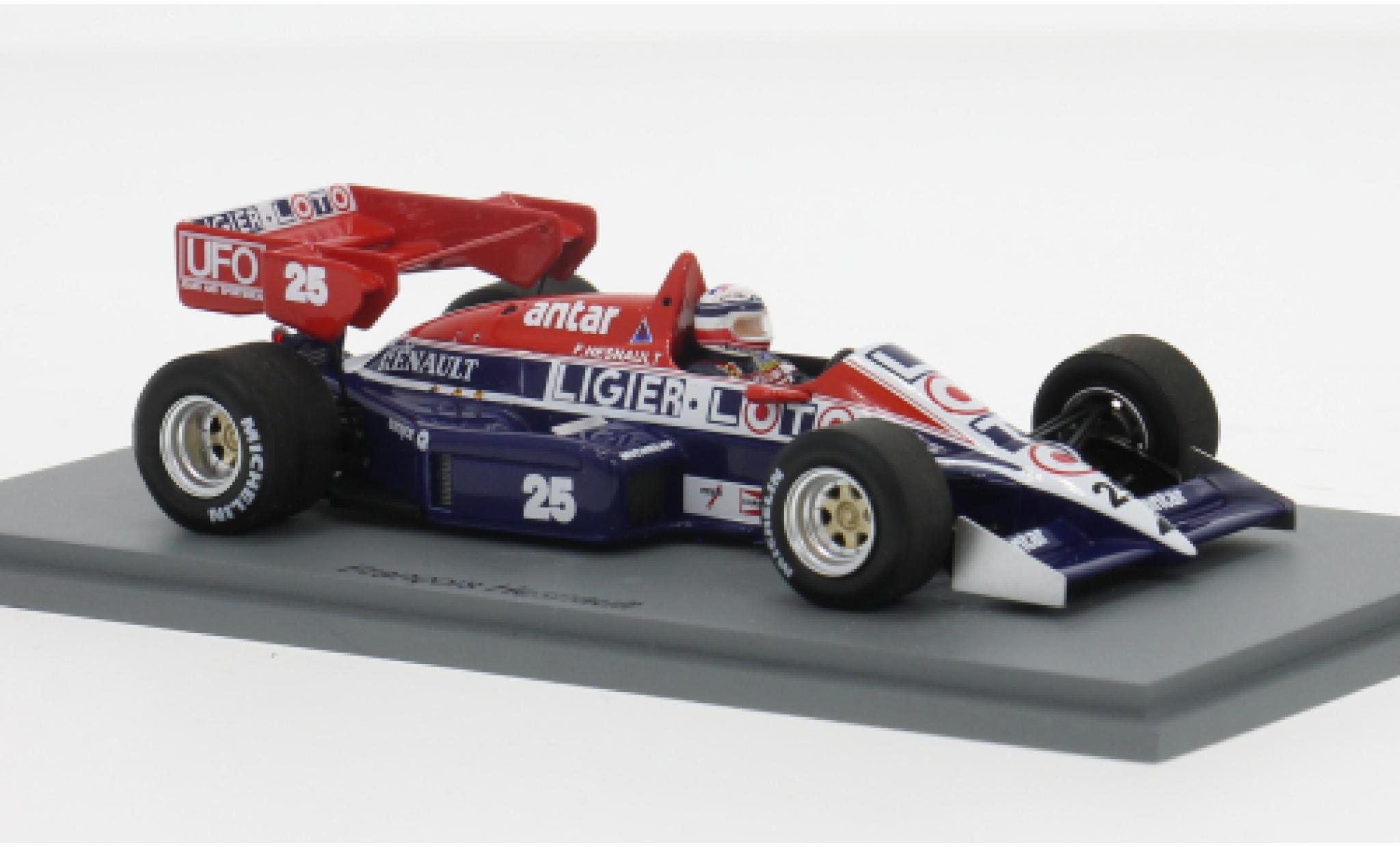 Ligier JS2 1/43 Spark 3 GP Gro&szlig;britannien 1984 #25 1:43 modelauto