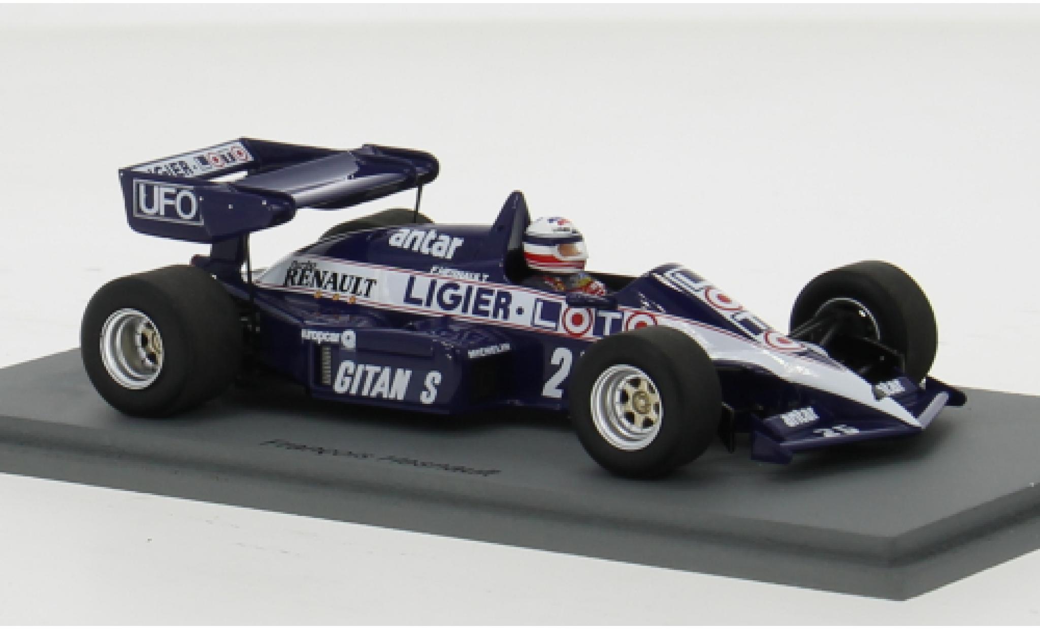 Ligier JS2 1/43 Spark 3 No.25 Formel 1 GP Brasilien 1984 1:43 modelauto