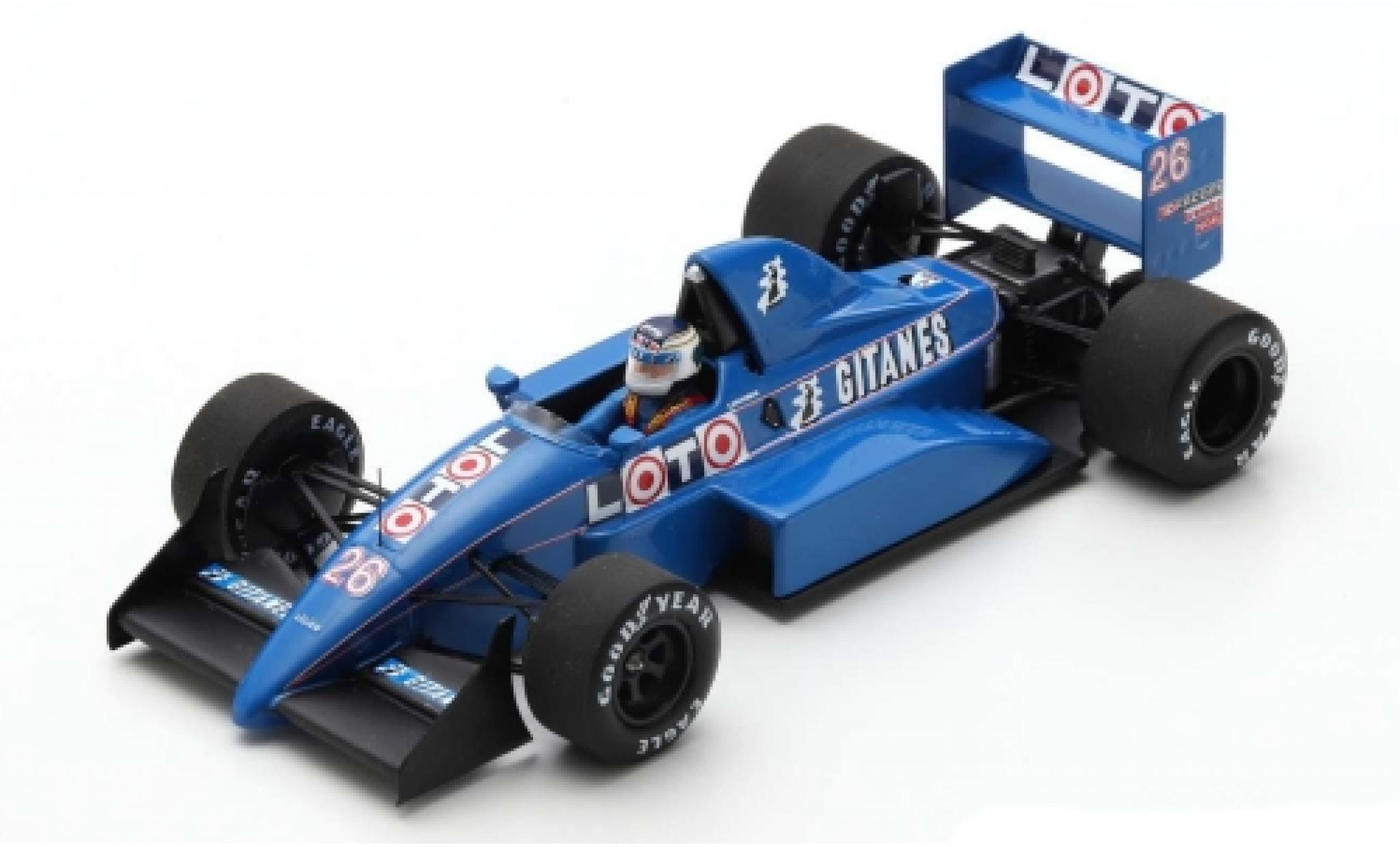 Ligier JS3 1/43 Spark 1 No.26 Gitanes Formel 1 GP Italien 1988 v�hicule de test S.Johansson modelauto