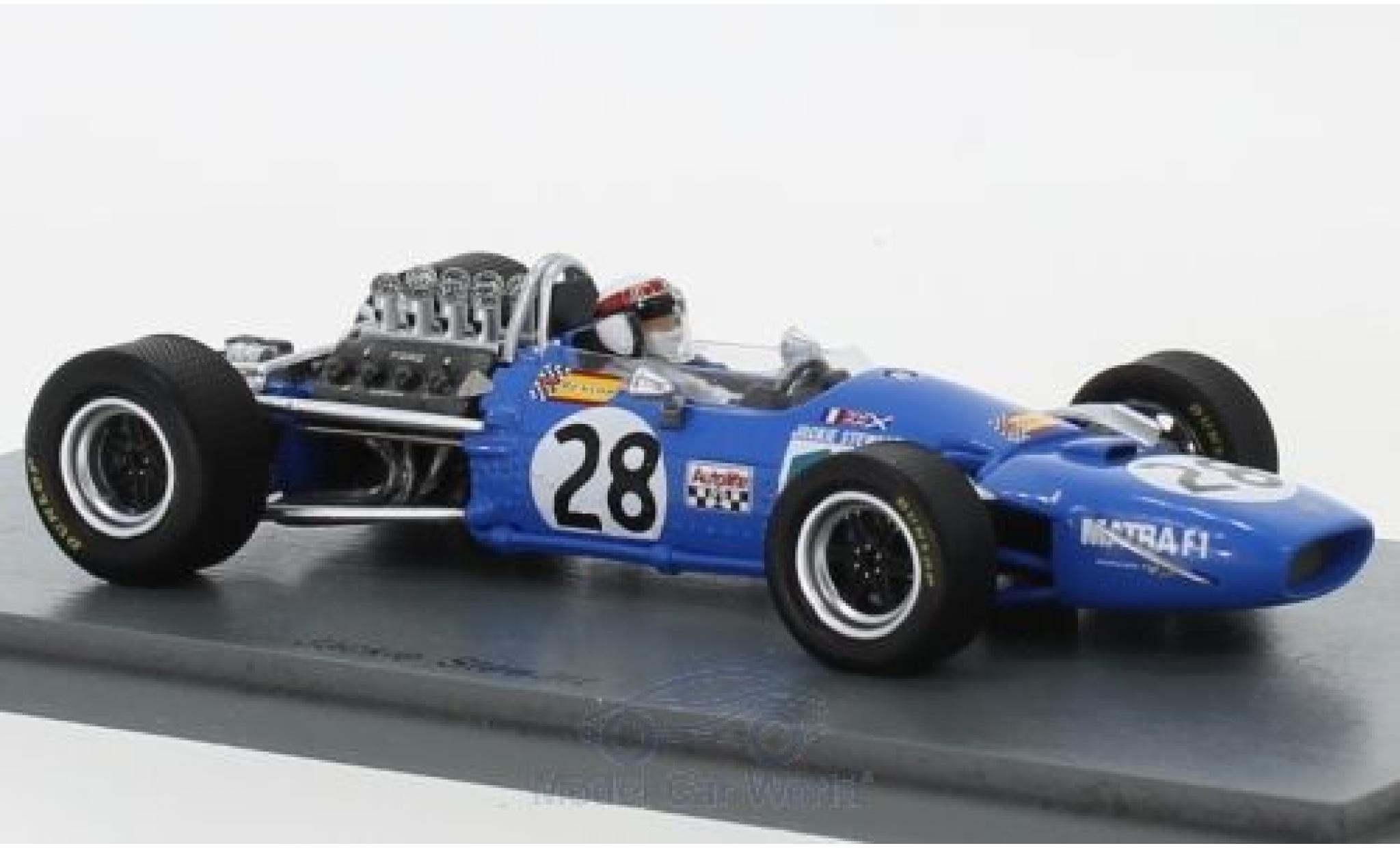 Matra MS1 1/43 Spark 0 No.28 Formel 1 GP Frankreich 1968 J.Stewart modelauto