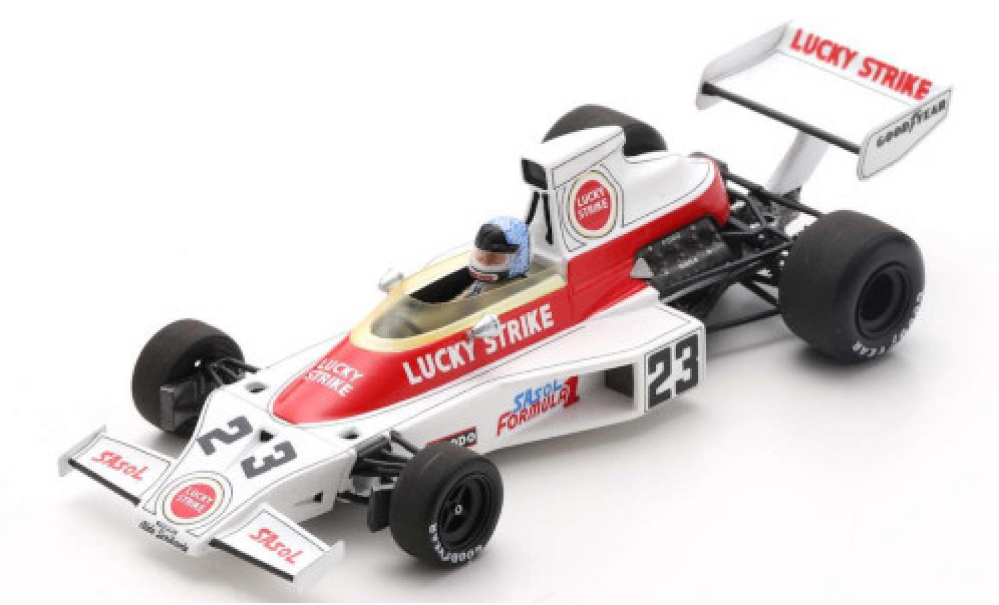 McLaren M23 1/43 Spark No.23 Lucky Strike Formel 1 GP S&uuml;dafrika 1974 D.Charlton modelauto
