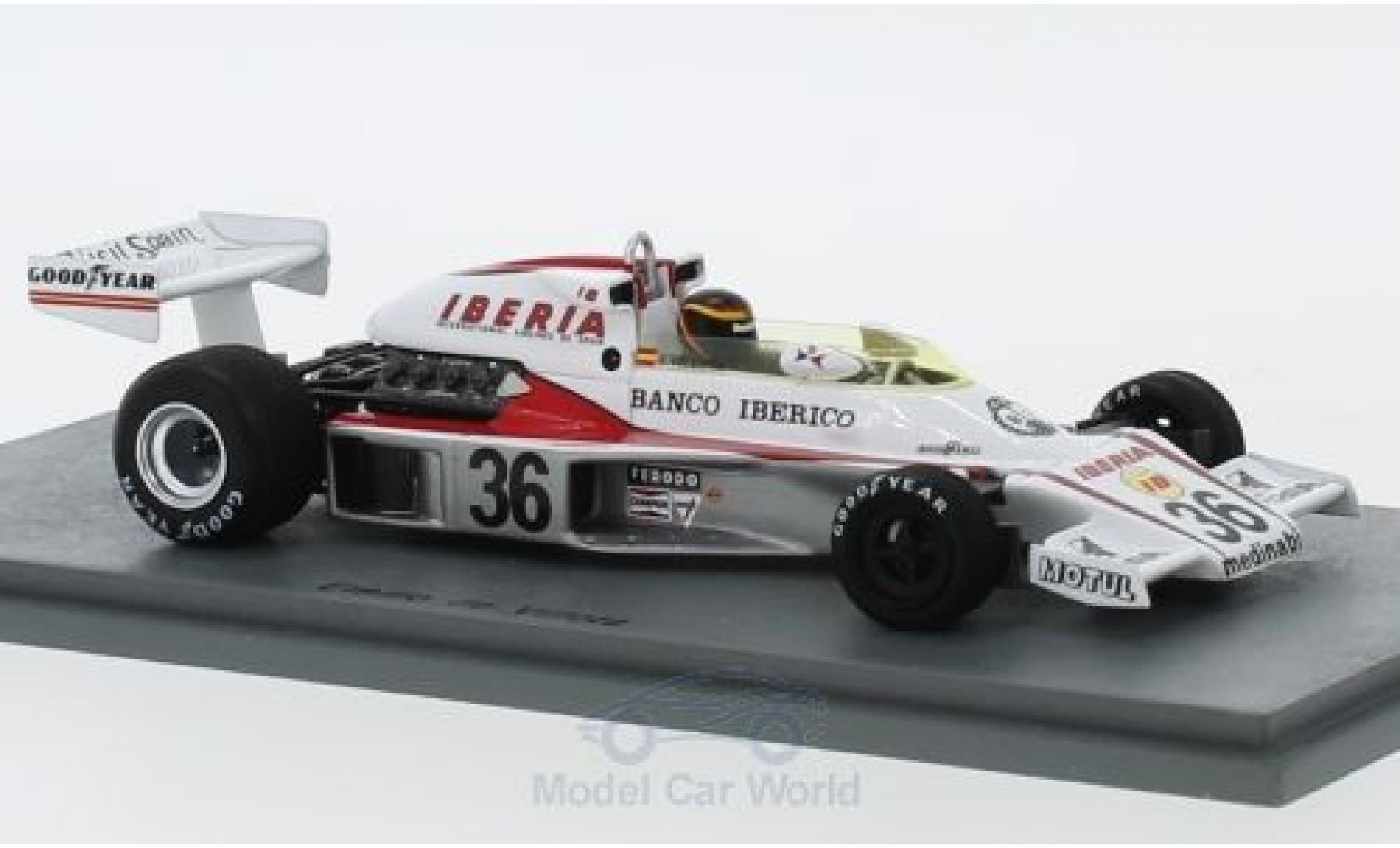 McLaren M23 1/43 Spark No.36 Formel 1 GP Spanien 1977 E.de Villota modelauto