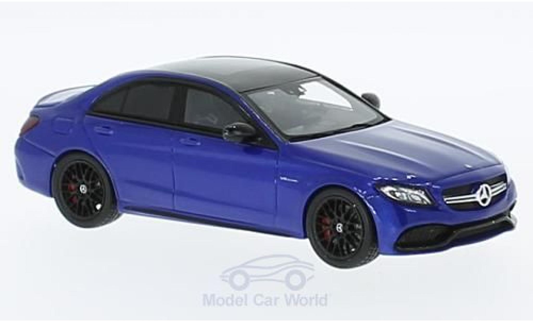 Mercedes Classe C 1/43 Spark AMG C 63S metallic blauw 2016 modelauto