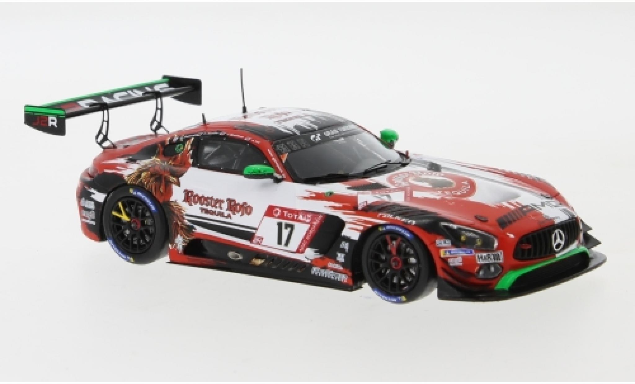 Mercedes AMG GT 1/43 Spark 3 No.17 GetSpeed Performance Rooster Rojo Tequila 24h N&uuml;rburgring 2019 J.Shoffner/J.Hill/F.Schiller/M.Palttala modelauto