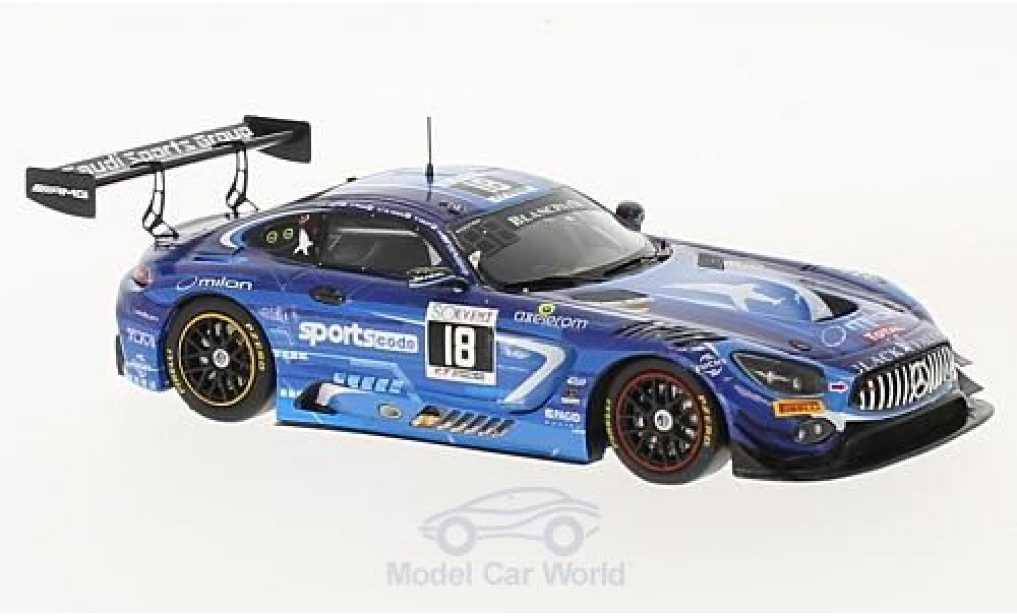 Mercedes AMG GT 1/43 Spark 3 No.18 Black Falcon 24h Spa 2017 A.Al Faisal/H.Haupt/G.Piana/R.van der Zande modelauto