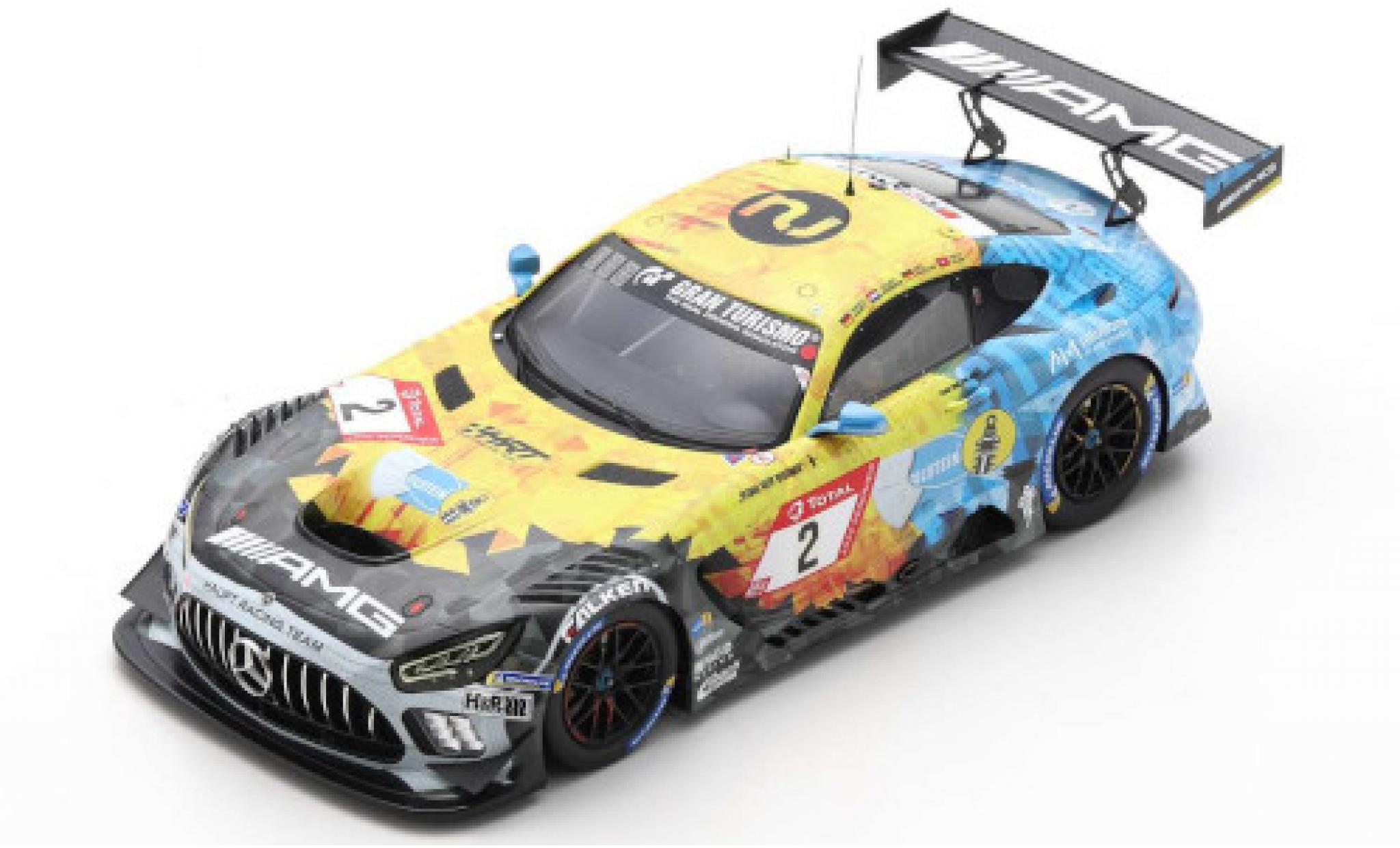 Mercedes AMG GT 1/18 Spark 3 No.2 Team HRT 24h N&uuml;rburgring 2020 H.Haupt/Y.Buurman/N.Bastian/P.Ellis modelauto