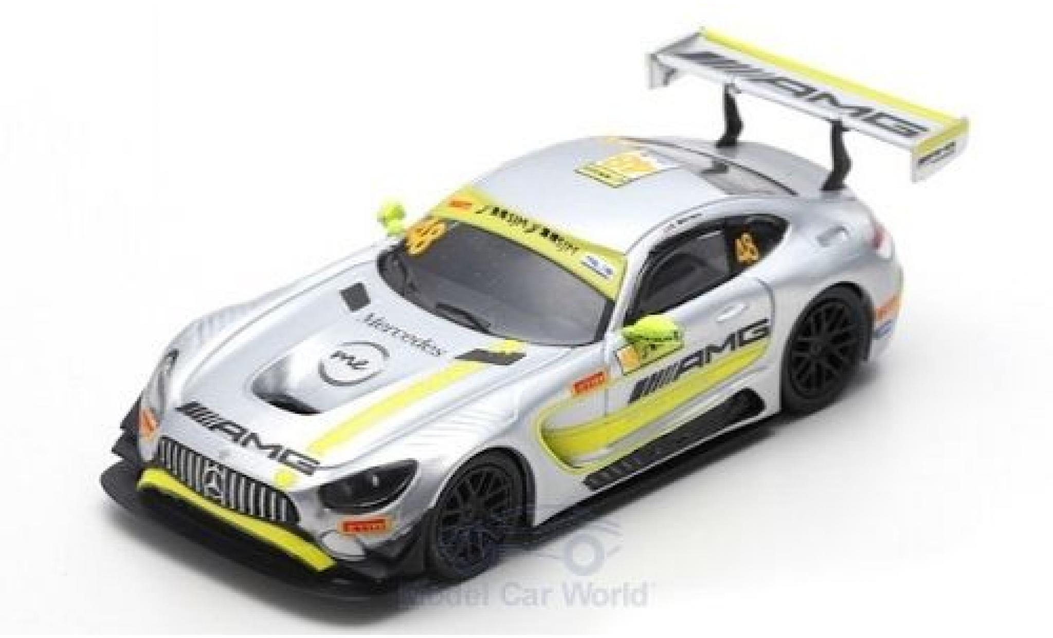 Mercedes AMG GT 1/64 Spark 3 No.48 -AMG Team Driving Academy Fia GT World Cup Macau 2017 E.Mortara modelauto