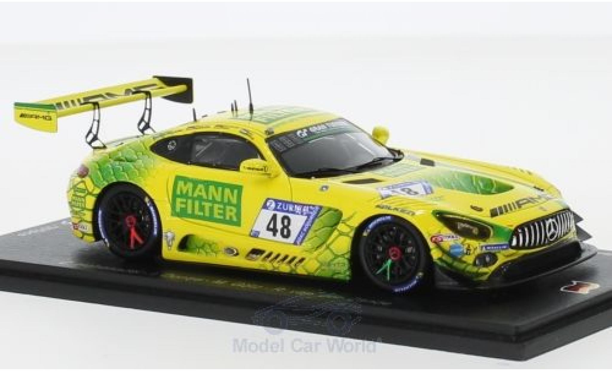 Mercedes AMG GT 1/43 Spark 3 No.48 -AMG Team Mann Filter 24h N&uuml;rburgring 2018 C.Hohenadel/I.Dontje/M.G&ouml;tz/R.van der Zande modelauto