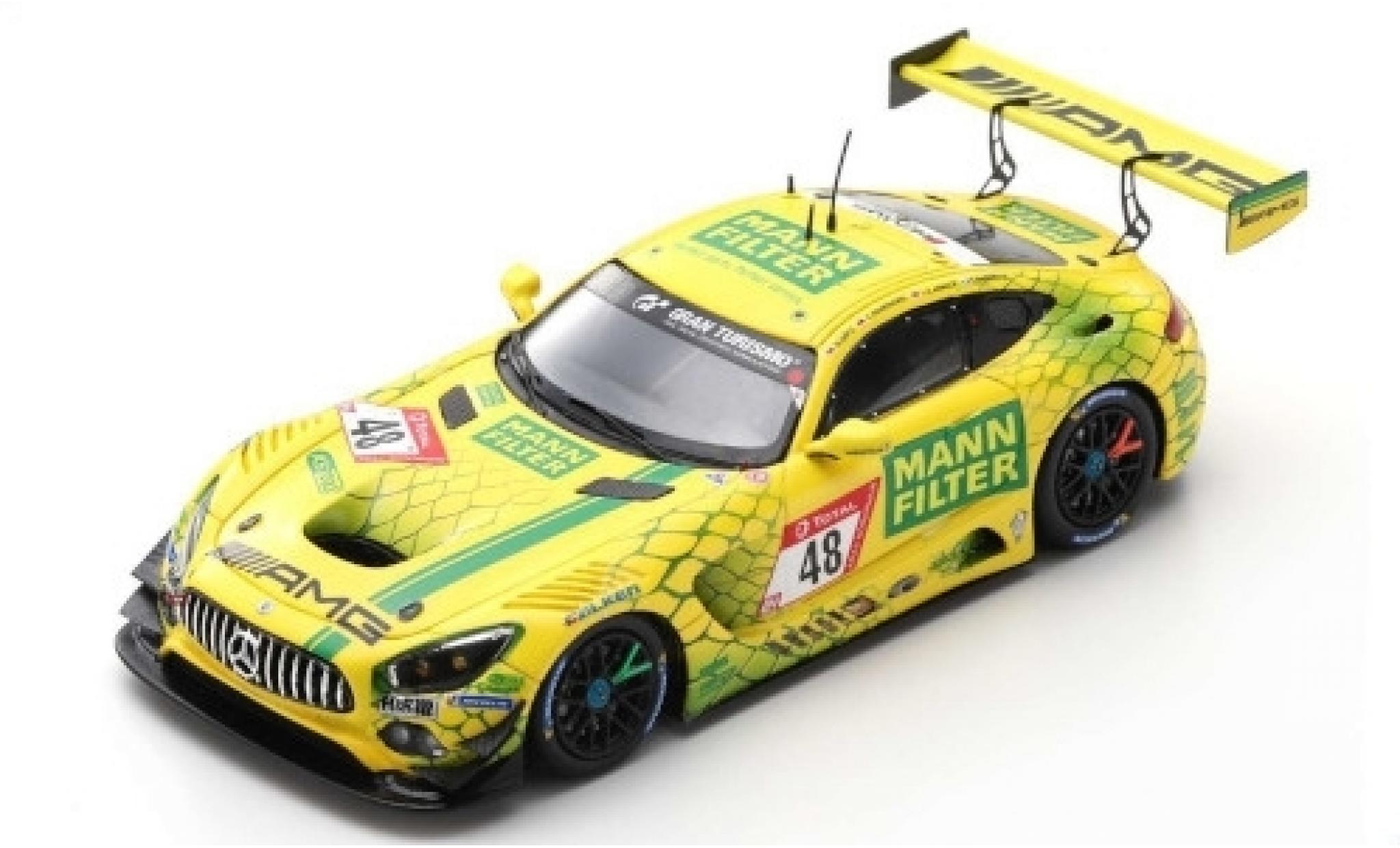 Mercedes AMG GT 1/43 Spark 3 No.48 -AMG Team MANN-Filter 24h N&uuml;rburgring 2019 C.Hohenadel/L.D.Arnold/R.Marciello/M.G&ouml;tz modelauto
