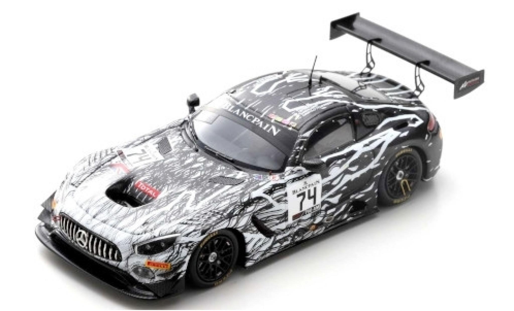 Mercedes AMG GT 1/43 Spark 3 No.74 Ram Racing 24h Spa 2019 R.Vos/D.Burke/C.Frankenhout/T.Onslow-Cole modelauto