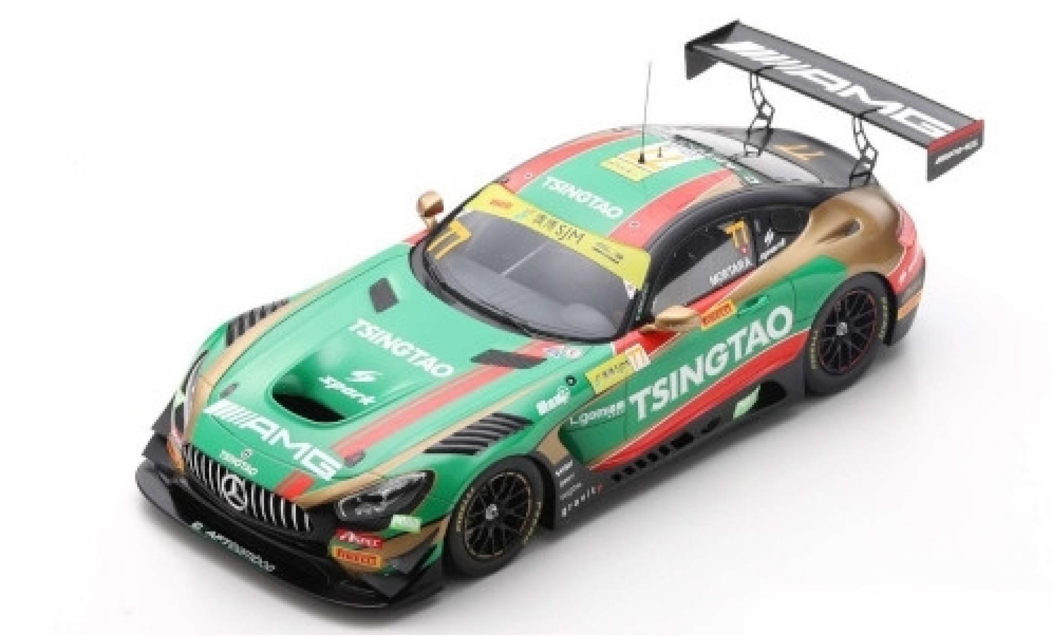Mercedes AMG GT 1/18 Spark 3 No.77 -AMG Team CraftBamboo Racing Tsingtao Fia GT World Cup Macau 2019 E.Mortara modelauto