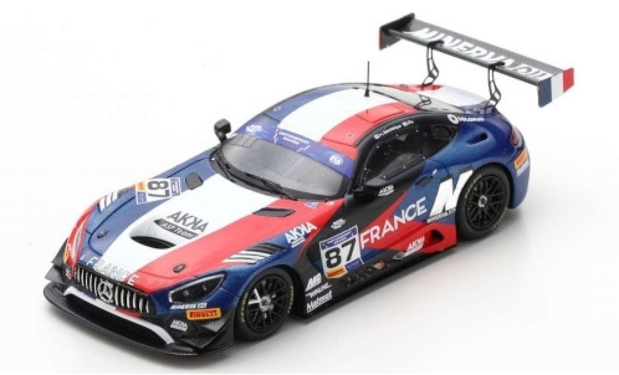 Mercedes AMG GT 1/43 Spark 3 No.87 ASP Team FIA Motorsport Games GT Cup Vallelunga 2019 Team France J-L.Beaubelique/J.Pla modelauto