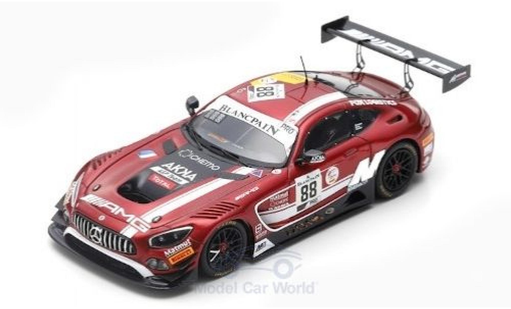Mercedes AMG GT 1/43 Spark 3 No.88 -AMG Team Akka ASP 24h Spa 2019 V.Abril/F.Schiller/R.Marciello modelauto
