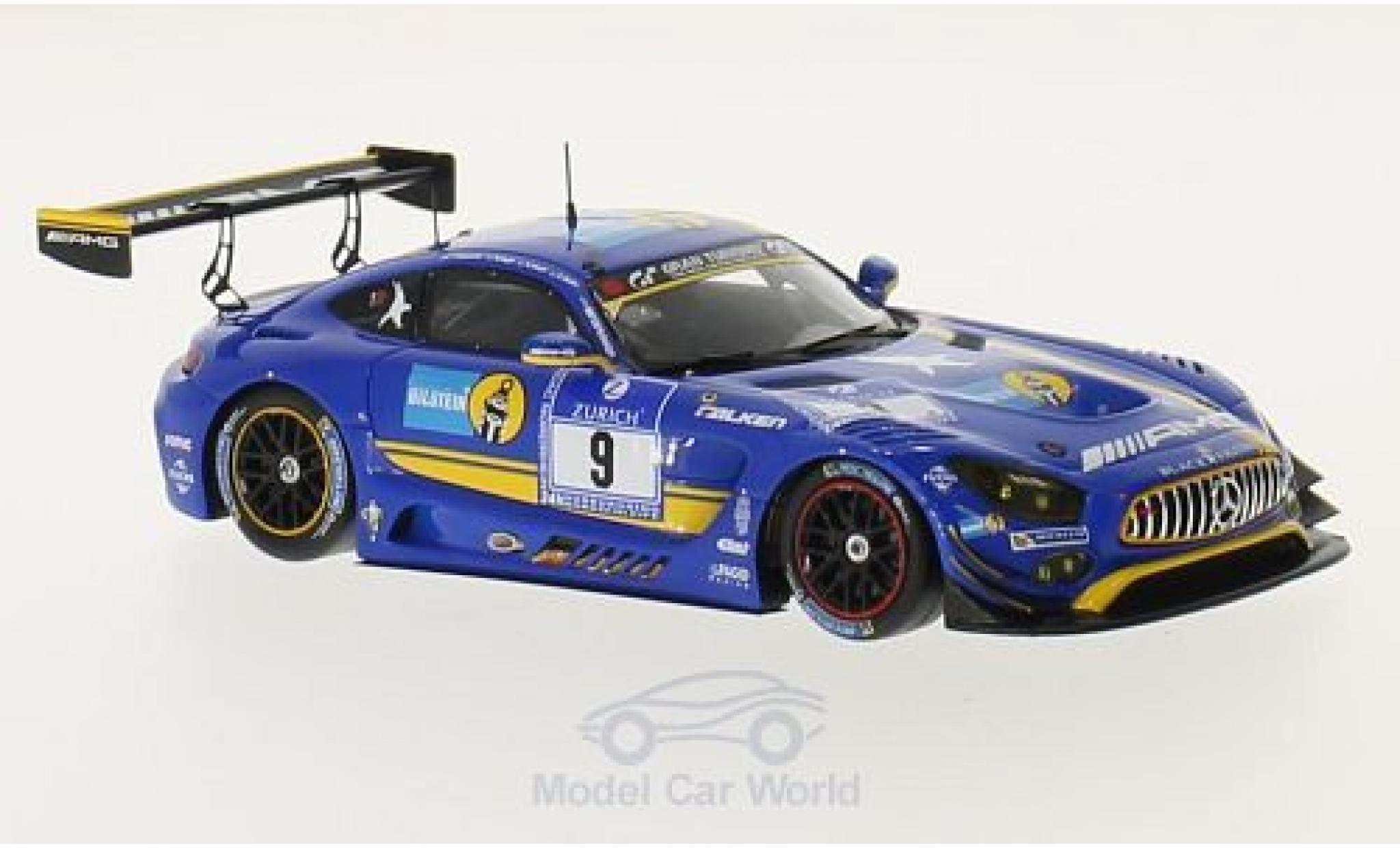 Mercedes AMG GT 1/43 Spark 3 No.9 AMG-Team Black Falcon Bilstein 24h N&uuml;rburgring 2016 H.Haupt/Y.Buurman/M.Engel/D.M&uuml;ller modelauto