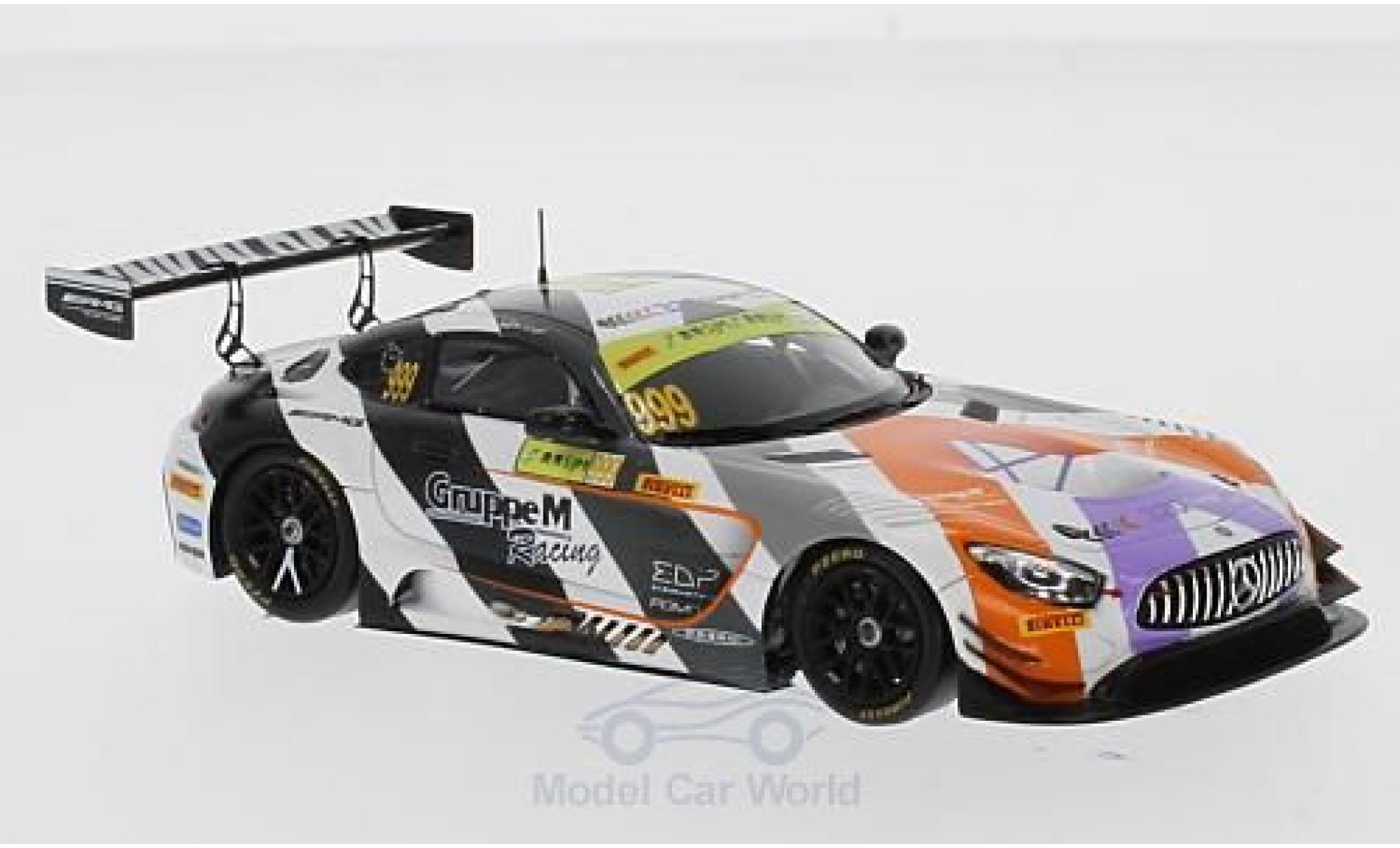 Mercedes AMG GT 1/43 Spark 3 No.999 -AMG Team GruppeM Racing Fia GT World Cup Macau 2017 M.Engel modelauto