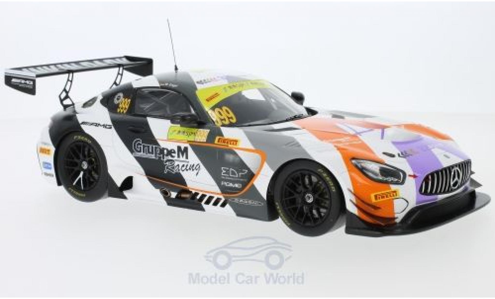 Mercedes AMG GT 1/18 Spark 3 No.999 AMG Team GruppeM Racing GT Cup Macau 2017 M.Engel modelauto