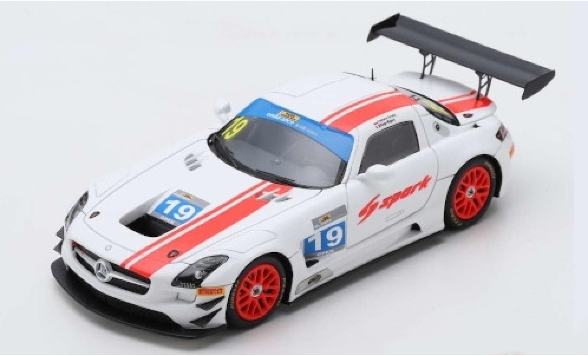 Mercedes SLS 1/43 Spark AMG GT3 No.19 600km Zhuhai 2018 S.Ortelli/H.Ripert modelauto