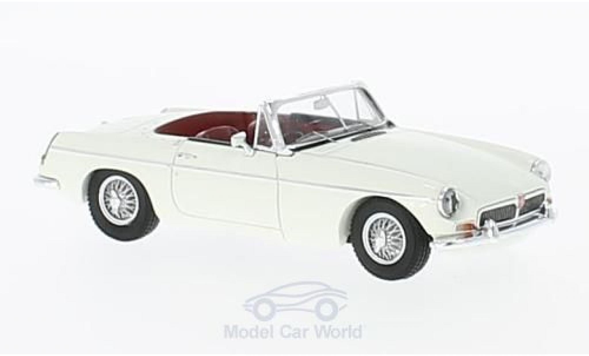 MG B 1/43 Spark Cabriolet wit RHD 1966 modelauto