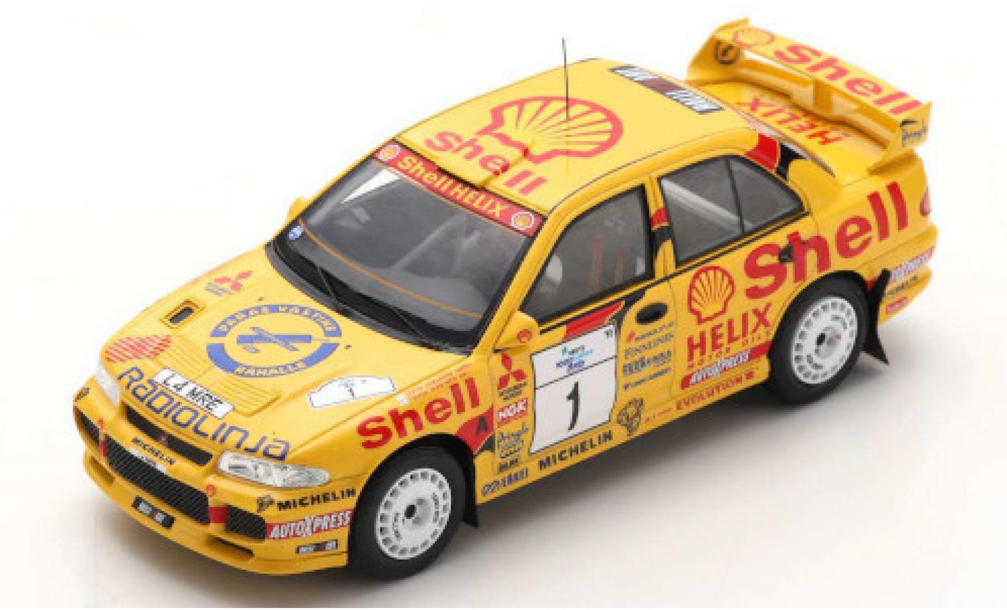 Mitsubishi Lancer 1/43 Spark Evolution III No.1 S Rallye WM Rallye Finnland 1995 T.M&auml;kinen/S.Harjanne modelauto