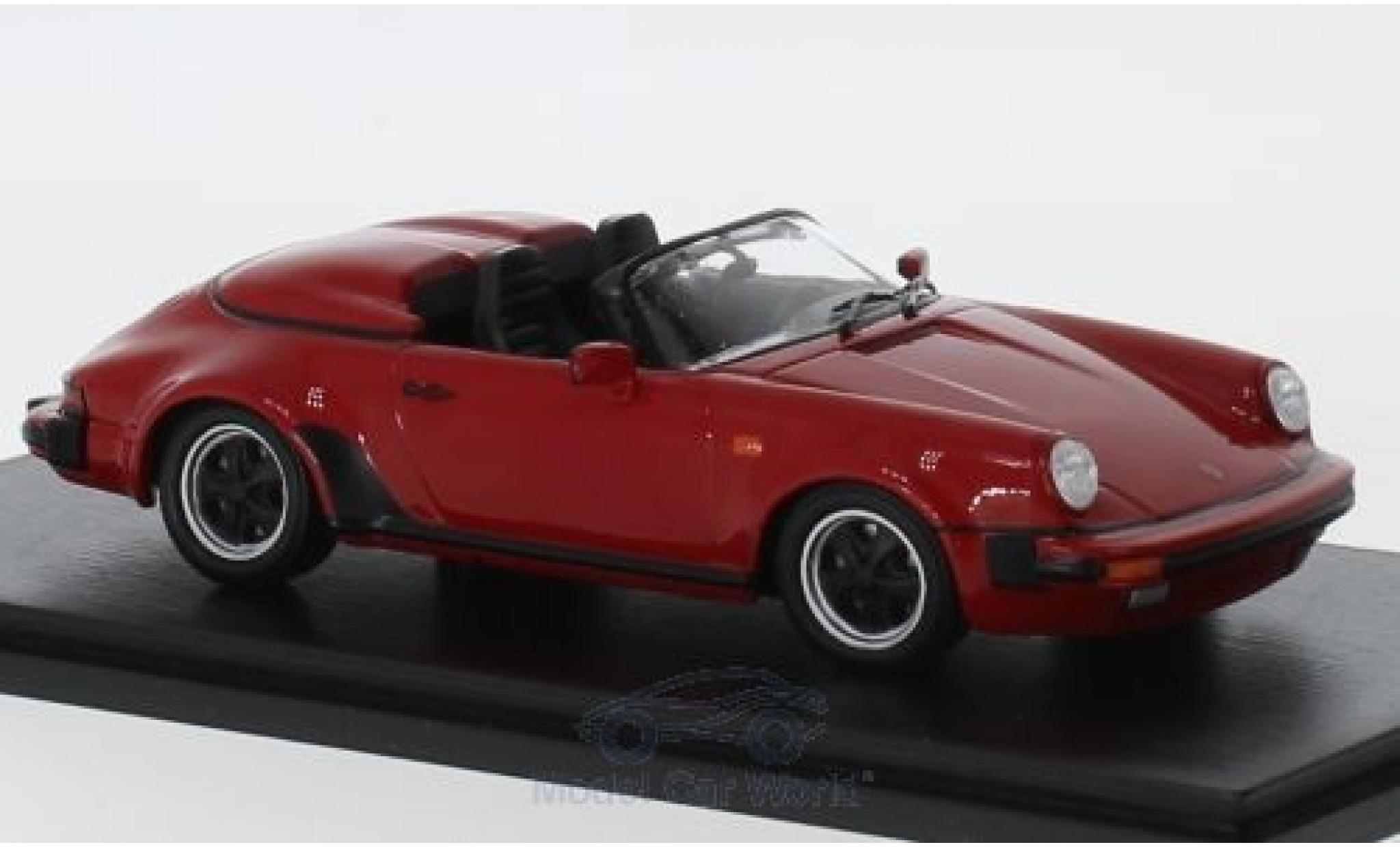 Porsche 930 Turbo 1/43 Spark 911 3.2 Speedster Turbo Look rood 1989 modelauto