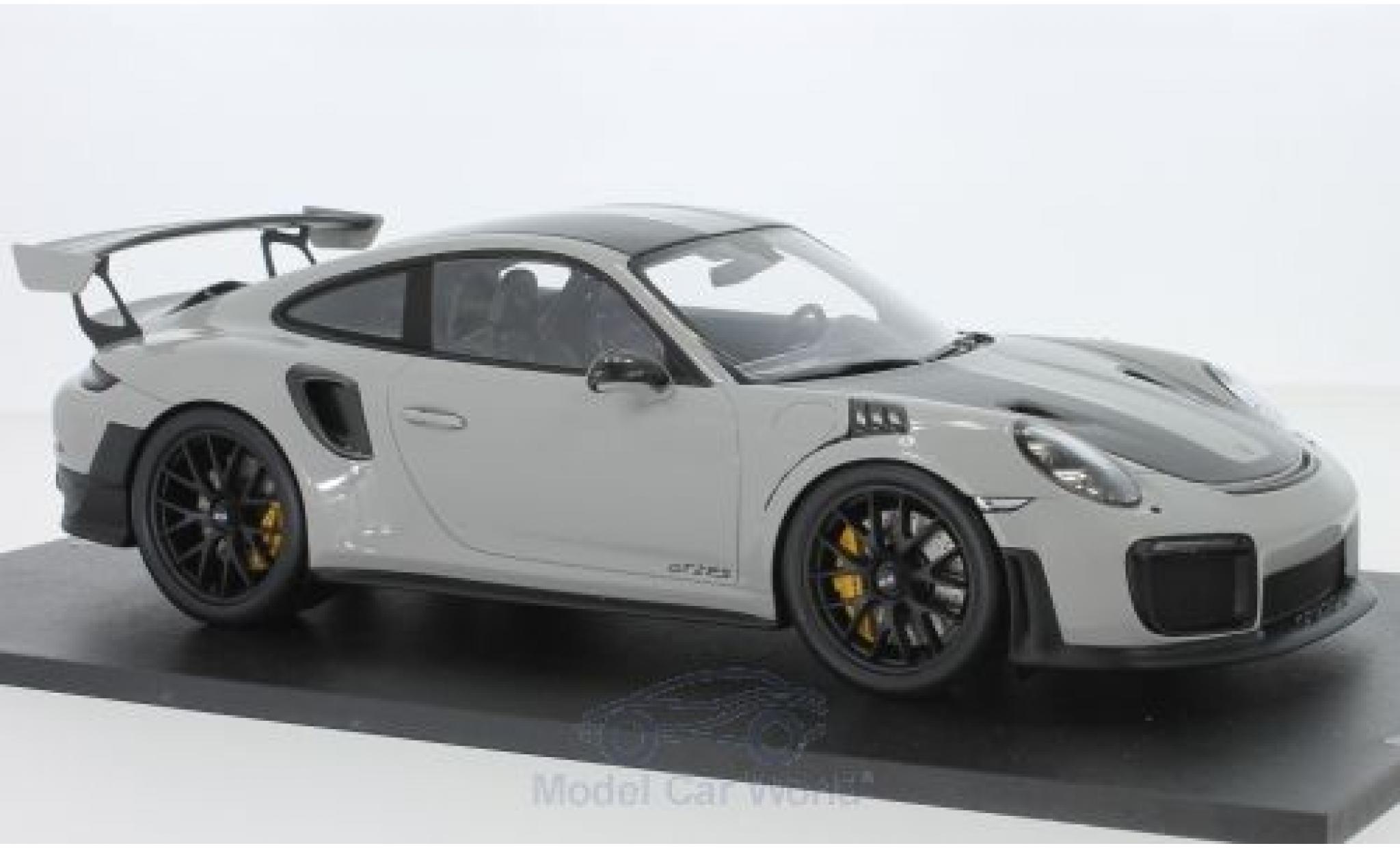 Porsche 991 GT2 RS 1/18 Spark 911 (.2) GT2 RS grijs/carbon 2018 Weissach Package modelauto