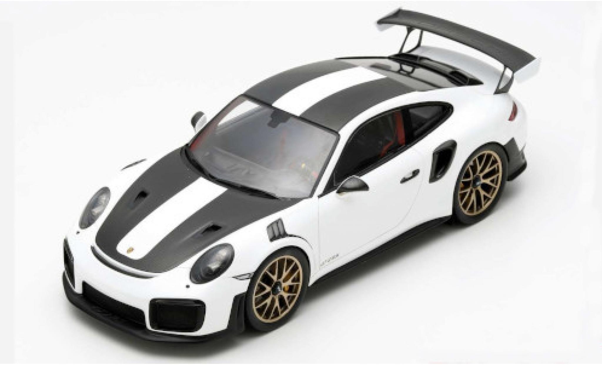 Porsche 991 GT2 RS 1/12 Spark 911 () GT2 RS Weissach Package wit/matt-zwart 2018 modelauto