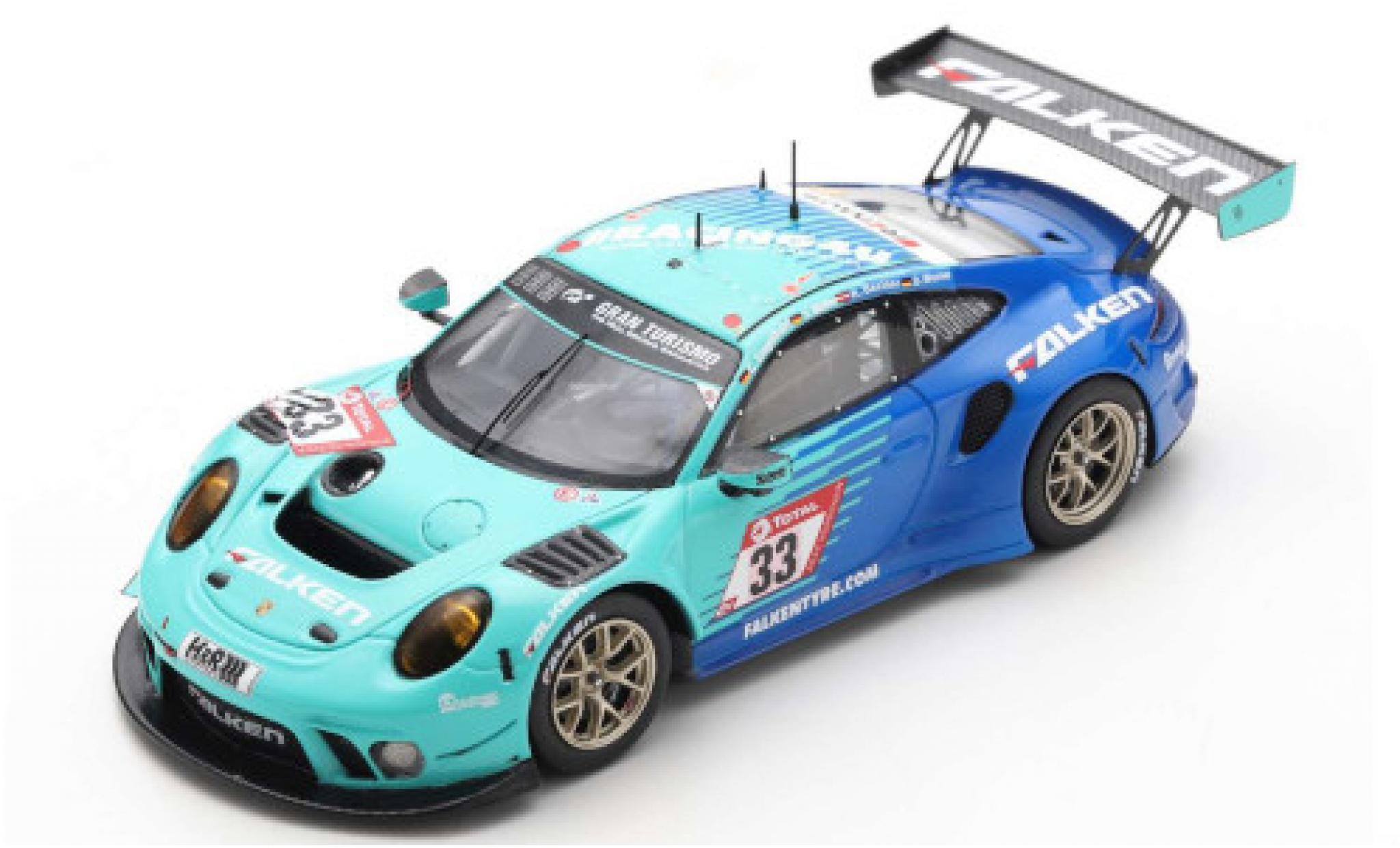Porsche 992 GT3 R 1/43 Spark 911 (991) GT3 R No.33 Falken Motorsports Falken 24h N&uuml;rburgring 2020 K.Bachler/S.M&uuml;ller/C.Engelhart/D.Werner modelauto