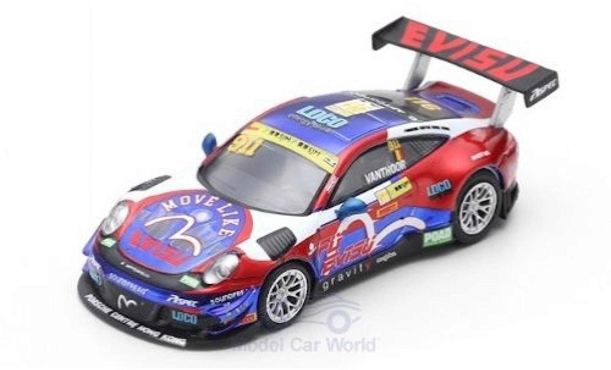Porsche 991 GT3 R 1/64 Spark 911 () GT3 R No.911 Craft Bamboo Racing Fia GT World Cup Macau 2017 L.Vanthoor modelauto