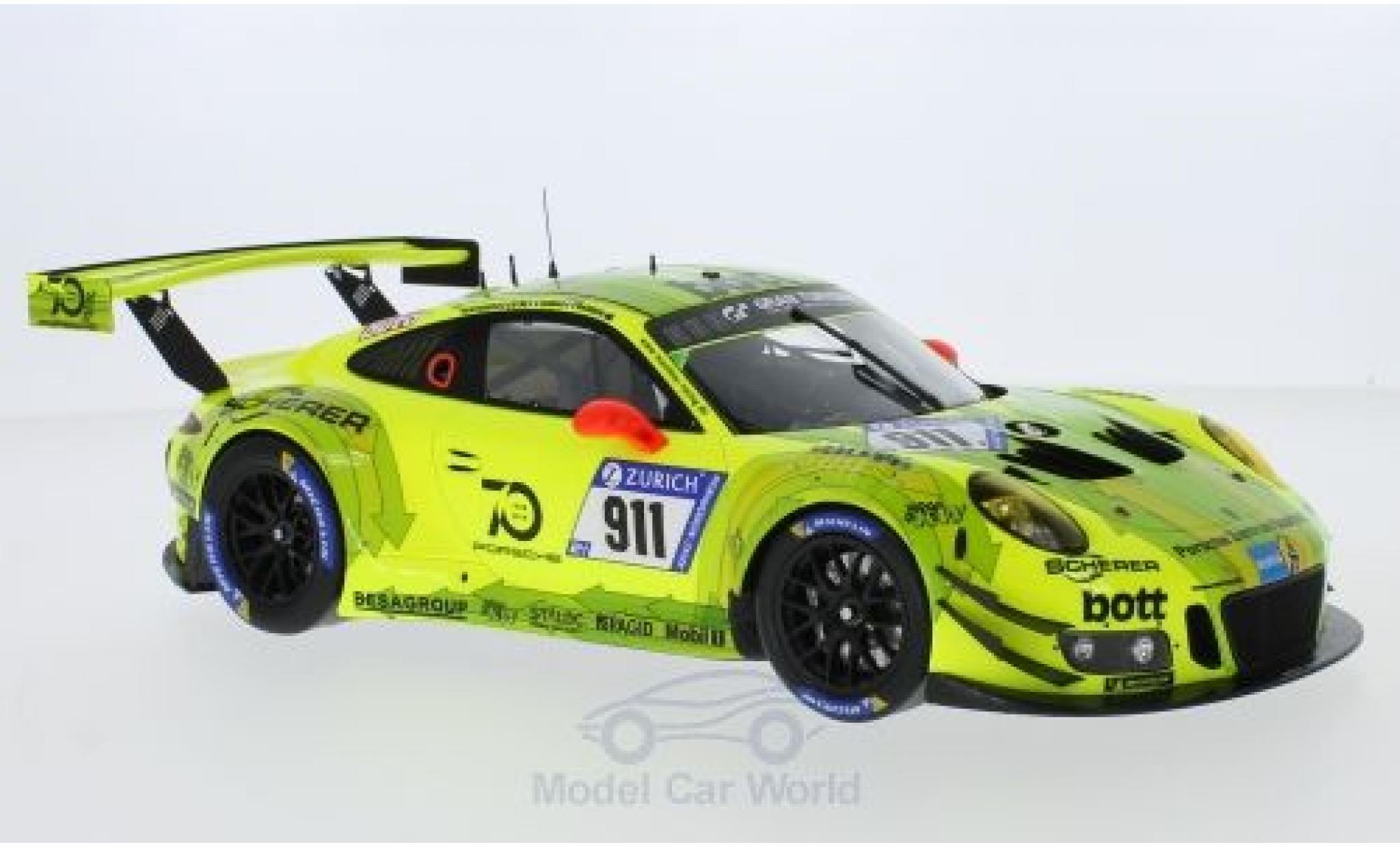 Porsche 991 GT3 R 1/18 Spark 911 () GT3 R No.911 Manthey Racing 24h N&uuml;rburgring 2018 K.Estre/R.Dumas/L.Vanthoor/E.Bamber modelauto