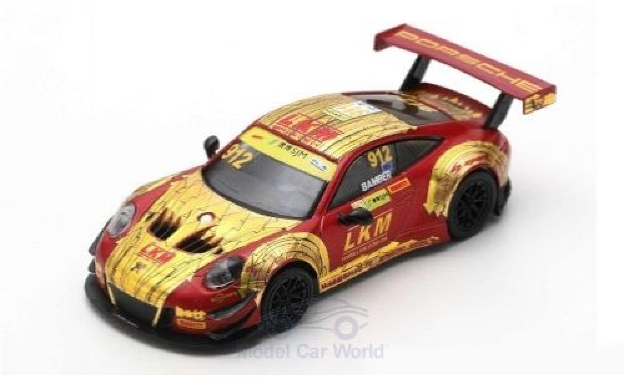 Porsche 991 GT3 R 1/43 Spark 911 () GT3 R No.912 Manthey-Racing Fia GT World Cup Macau 2018 E.Bamber modelauto