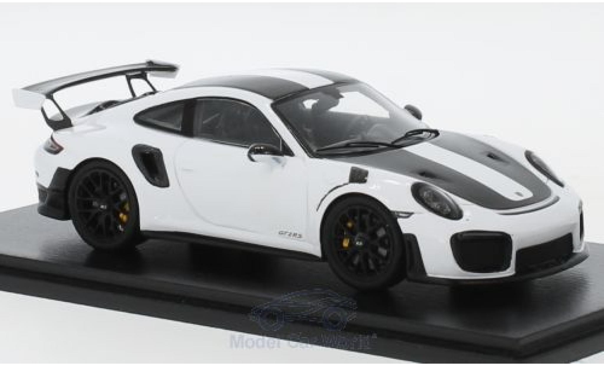 Porsche 991 GT2 RS 1/43 Spark 911 ( II) GT2 RS wit/zwart 2018 Weissach Package modelauto