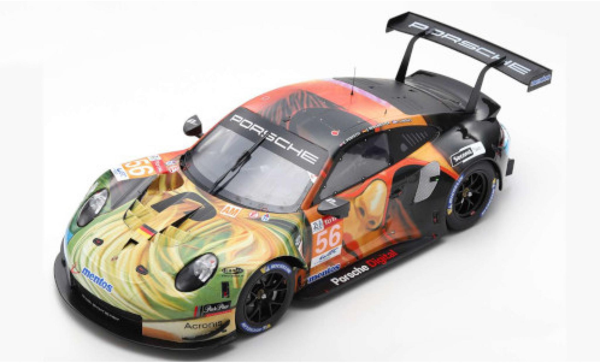Porsche 992 RSR 1/43 Spark 911 (991) RSR No.56 Team Project 1 24h Le Mans 2019 J.Bergmeister/P.Lindsey/E.Perfetti modelauto