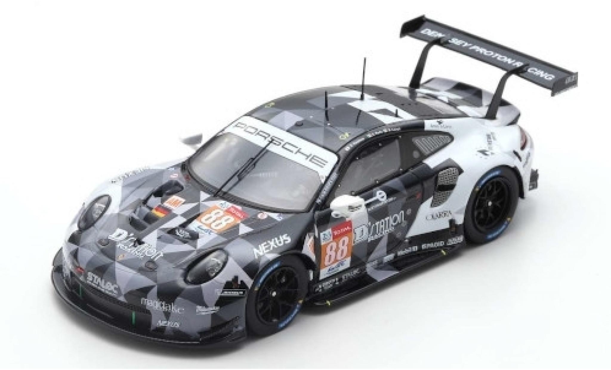 Porsche 992 RSR 1/43 Spark 911 (991) RSR No.88 Dempsey-Proodon Racing 24h Le Mans 2019 S.Hoshino/G.Roda/M.Cairoli modelauto