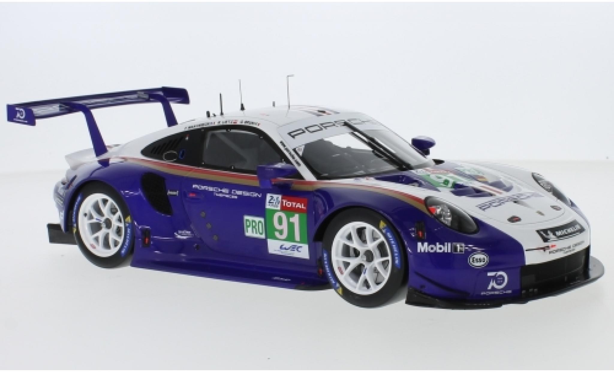 Porsche 991 RSR 1/64 Spark 911 () RSR No.91 GT Team 24h Le Mans 2018 R.Lietz/G.Bruni/F.Makowiecki modelauto
