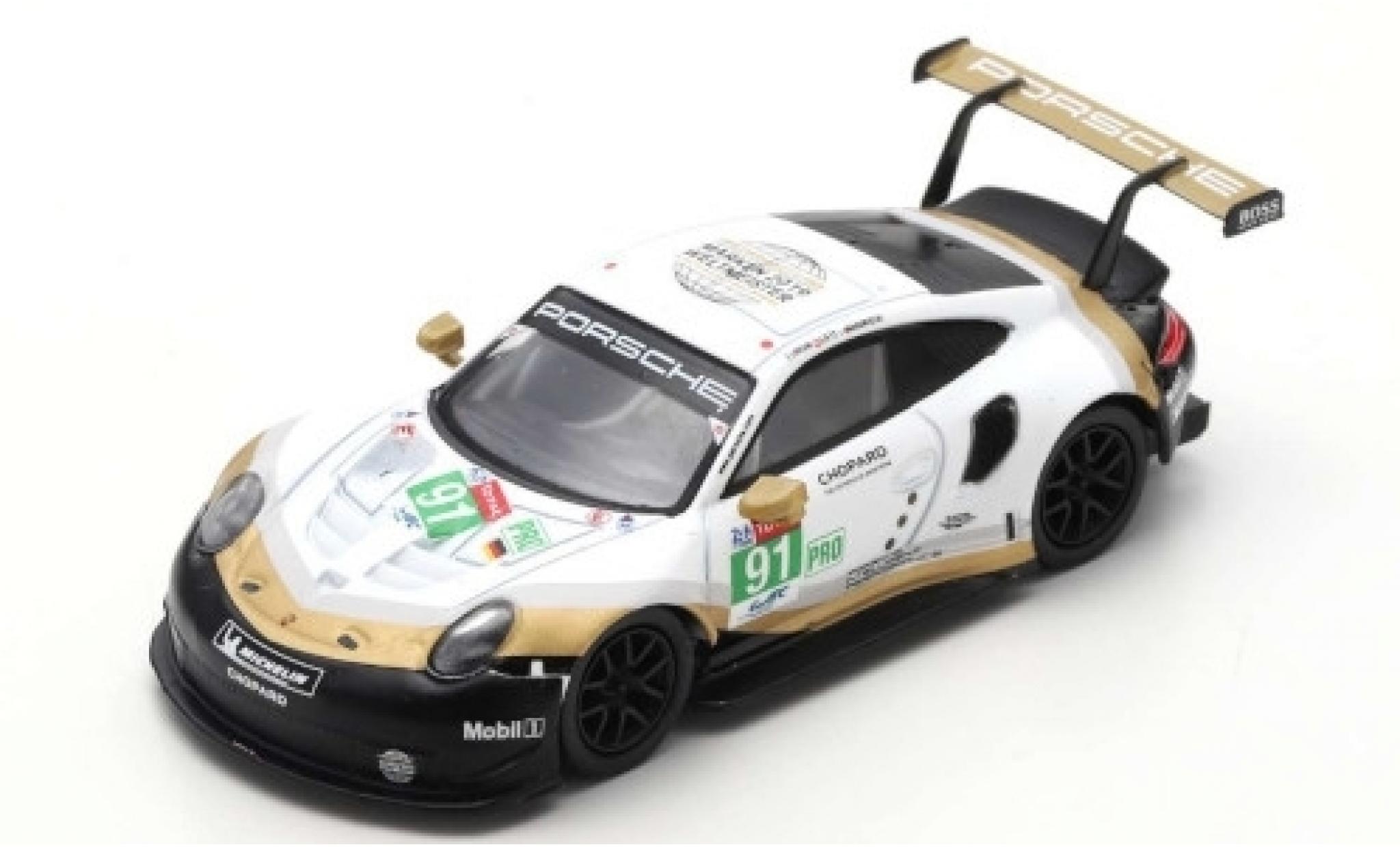 Porsche 992 RSR 1/43 Spark 911 (991) RSR No.91 GT Team 24h Le Mans 2019 R.Lietz/G.Bruni/F.Makowiecki modelauto