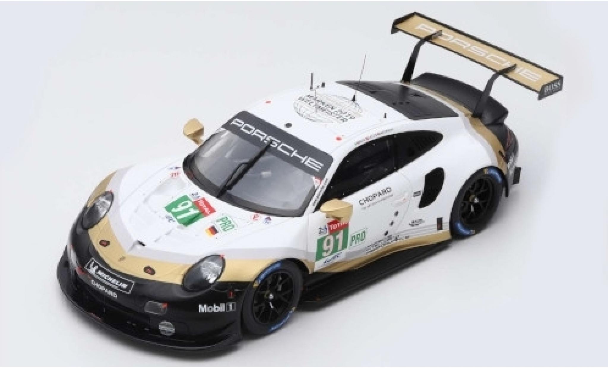Porsche 992 RSR 1/87 Spark 911 (991) RSR No.91 GT Team LMGTE Pro 24h Le Mans 2019 R.Lietz/G.Bruni/F.Makowiecki modelauto
