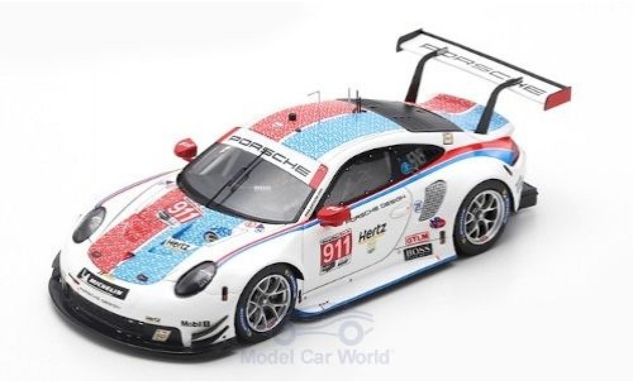 Porsche 992 RSR 1/64 Spark 911 (991) RSR No.912 GT Team 24h Daytona 2019 E.Bamber/L.Vanthoor/M.Jaminet modelauto