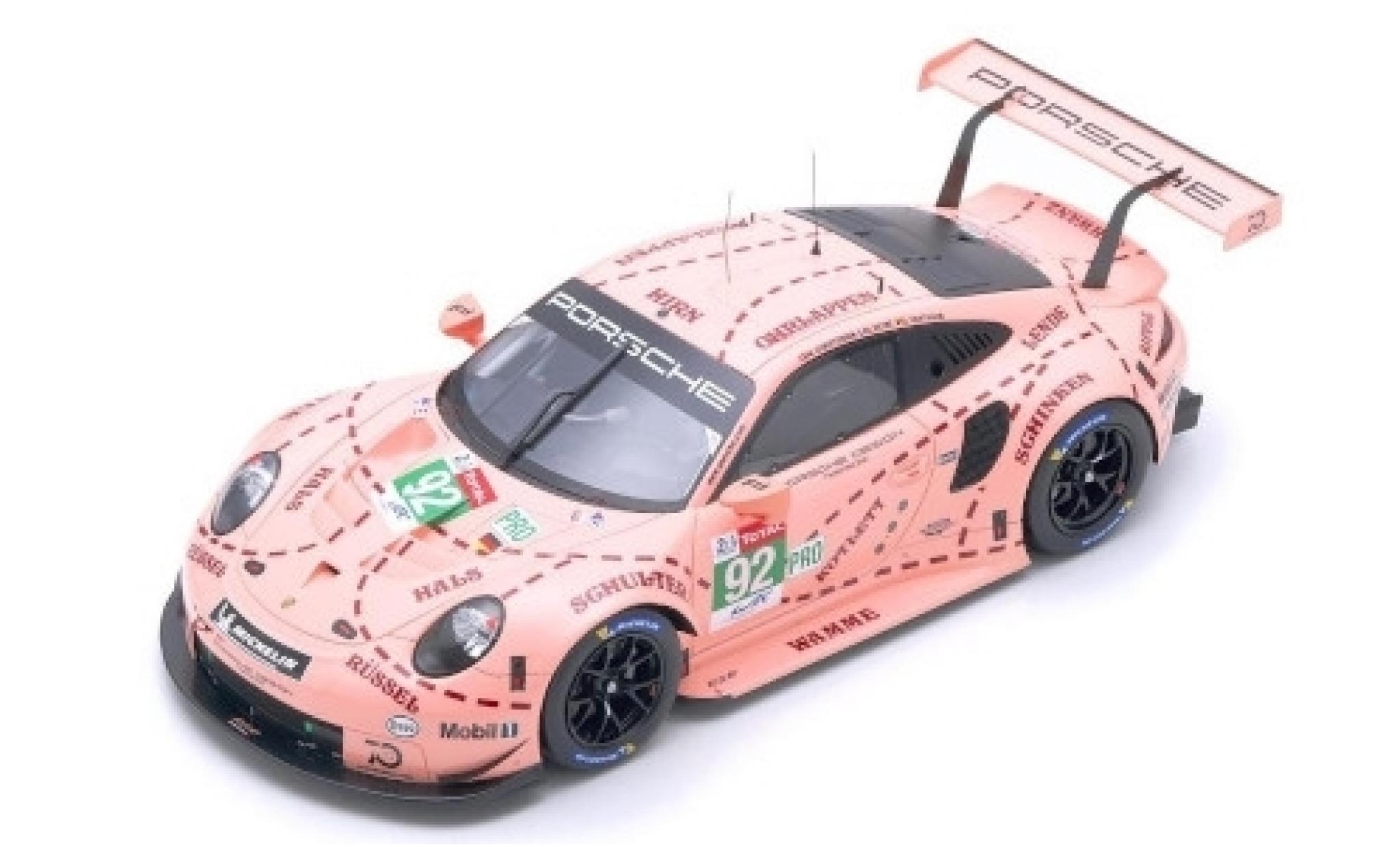 Porsche 991 RSR 1/12 Spark 911 () RSR No.92 GT Team 24h Le Mans 2018 M.Christensen/K.Estre/J.Vanthoor modelauto