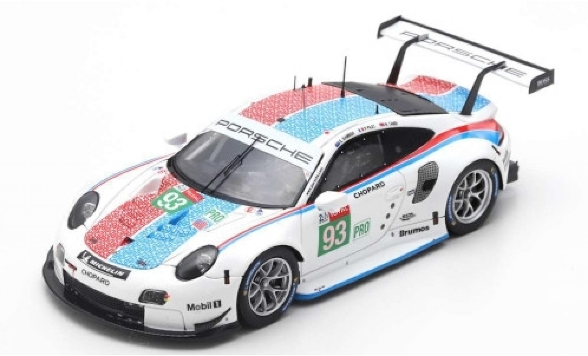 Porsche 992 RSR 1/43 Spark 911 (991) RSR No.93 GT Team 24h Le Mans 2019 P.Pilet/E.Bamber/N.Tandy modelauto