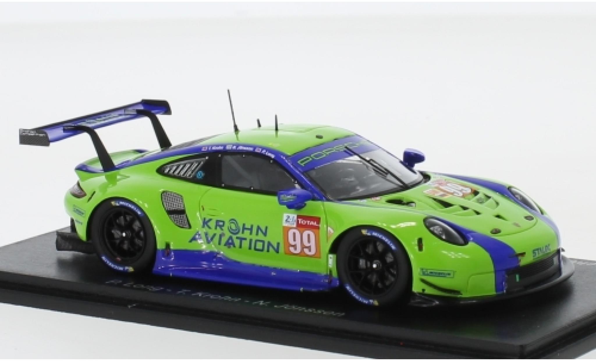 Porsche 992 RSR 1/43 Spark 911 (991) RSR No.99 Dempsey-Proodon Racing 24h Le Mans 2019 P.Long/T.Krohn/N.J&ouml;nsson modelauto