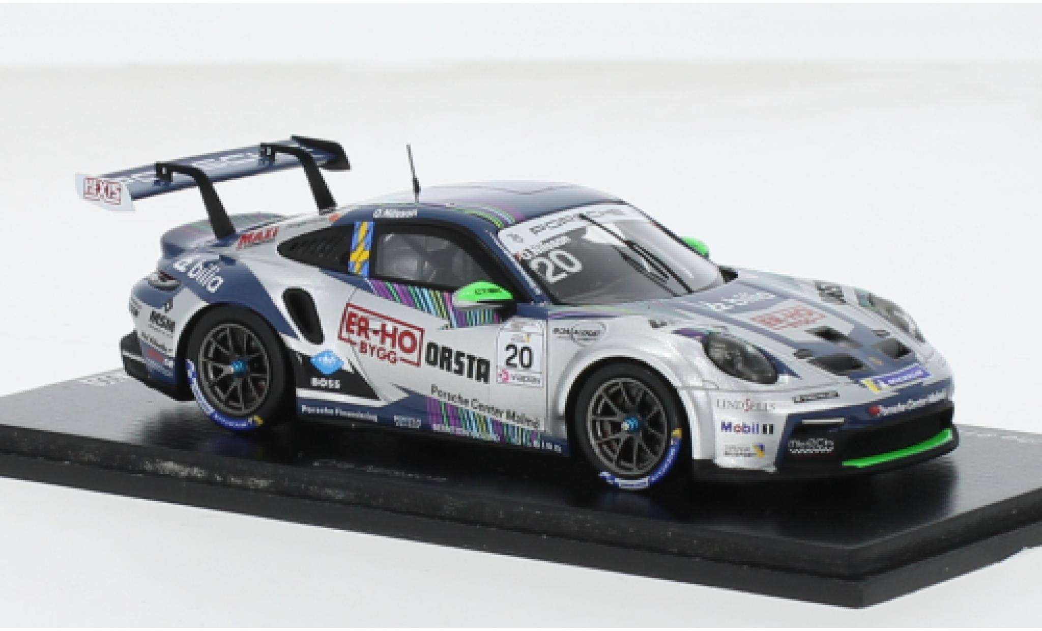 Porsche 992 GT3 1/43 Spark 911  Cup No.20 Carrera Cup Scandinavia 2023 1:43 modelauto