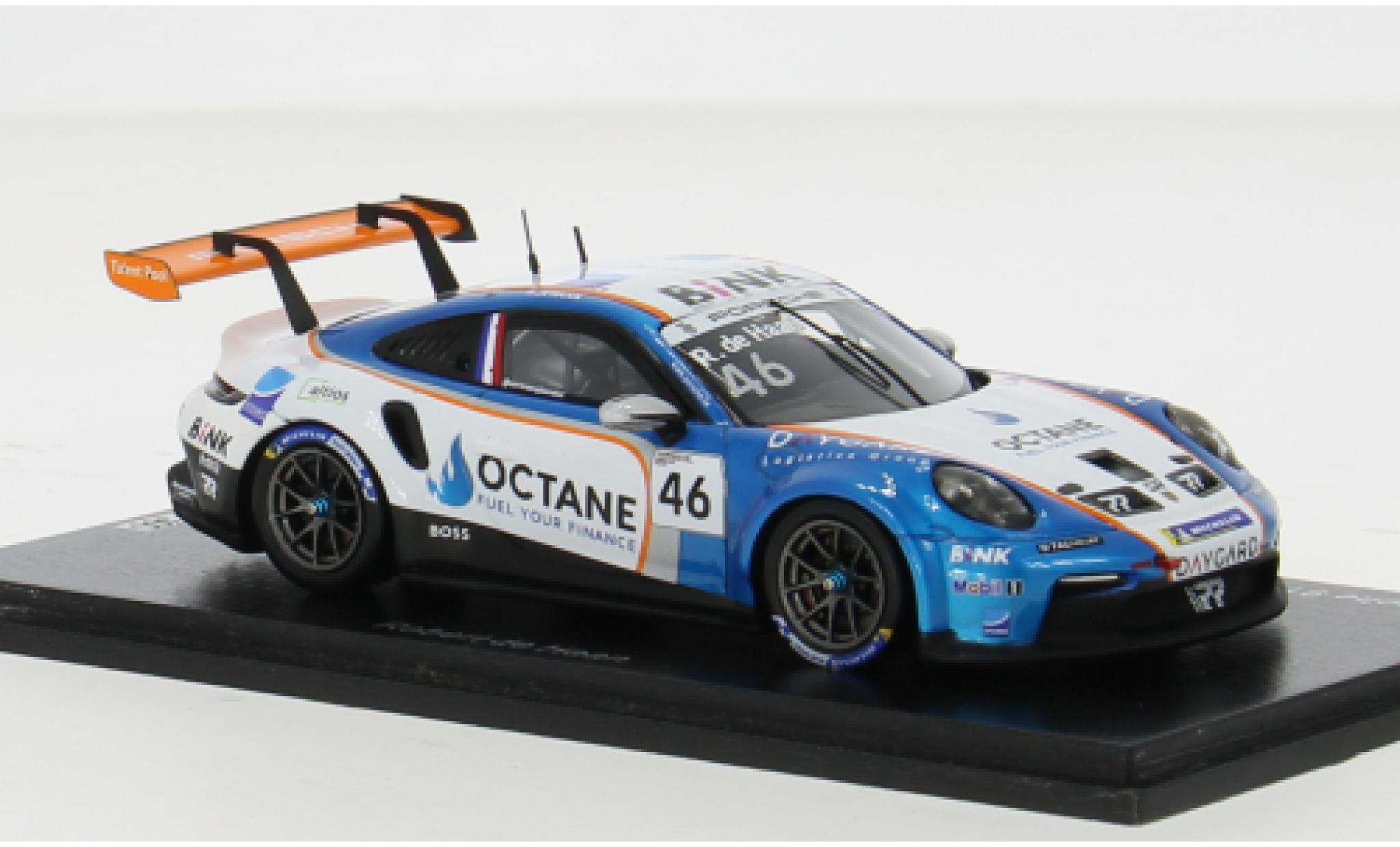 Porsche 992 GT3 1/43 Spark 911  Cup No.46 Carrera Cup Benelux 2023 1:43 modelauto