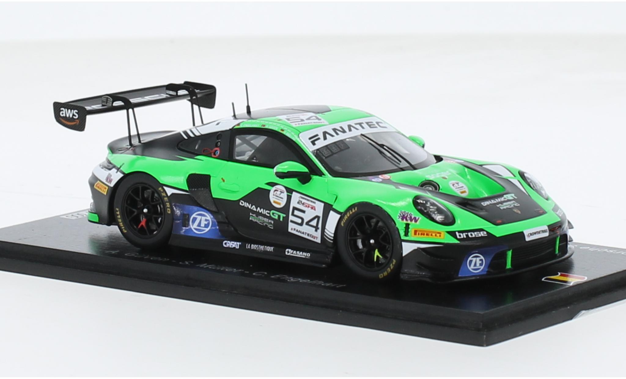 Porsche 992 GT3 R 1/43 Spark 911  No.54 Dinamic GT Huber Racing 24h Spa 2023 1:43 modelauto