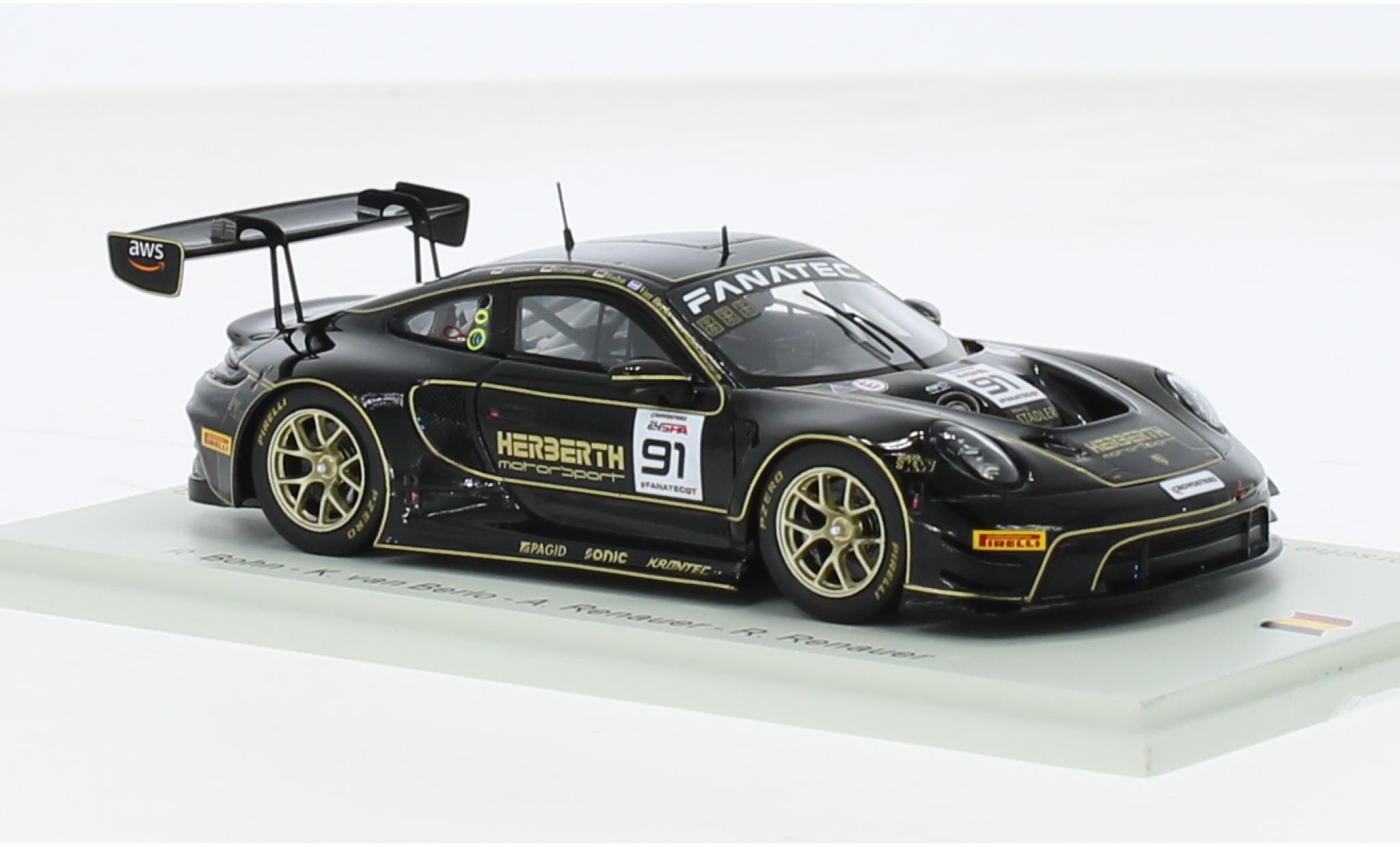 Porsche 992 GT3 R 1/43 Spark 911  No.91 Herberth Motorsport 24h Spa 2023 1:43 modelauto
