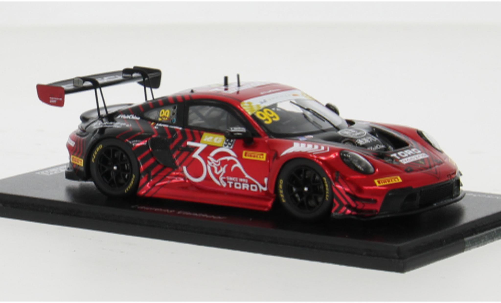 Porsche 992 GT3 R 1/43 Spark 911  No.99 Toro Racing Fia GT World Cup Macau 2023 1:43 modelauto